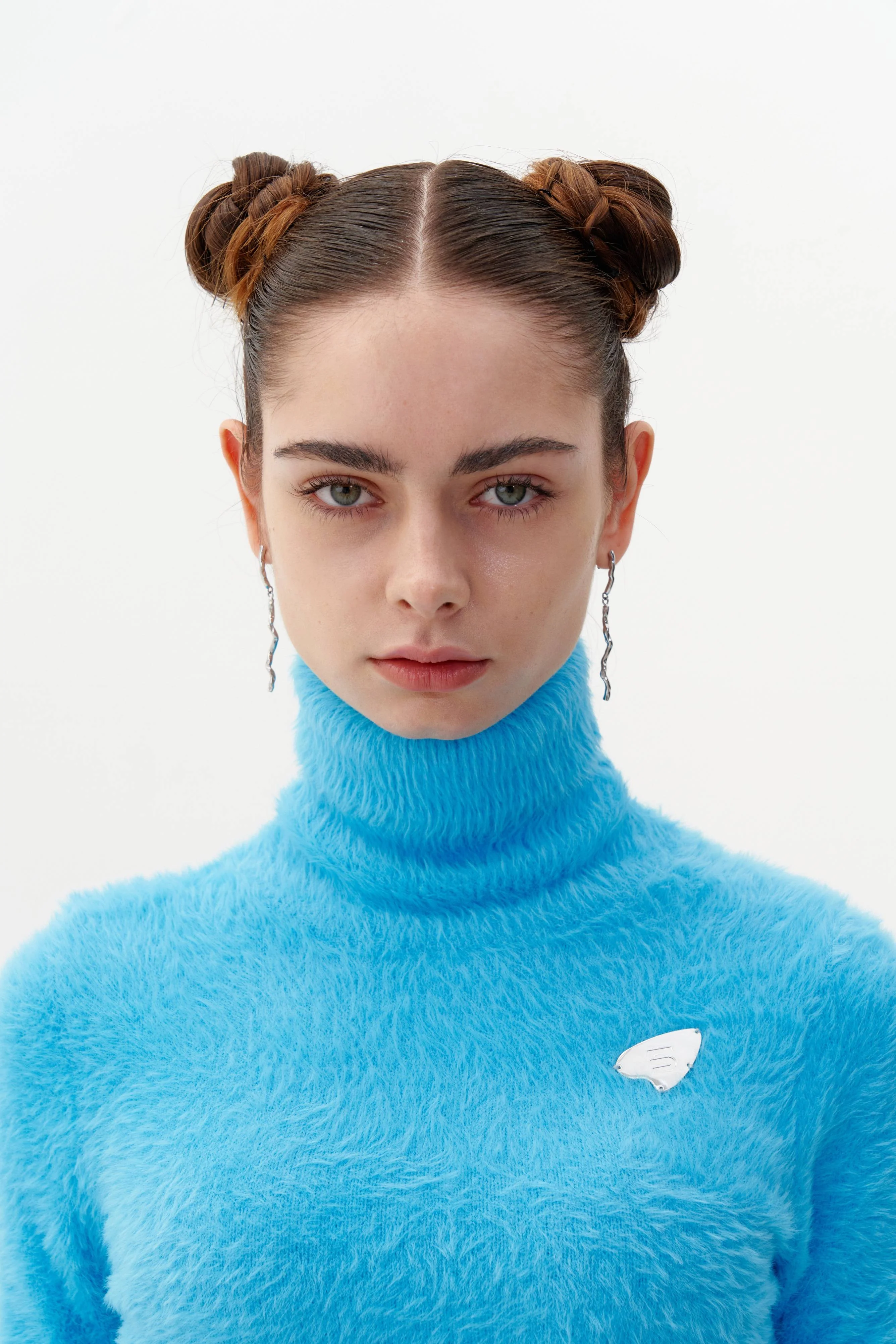 ELARA ECO FAUX FUR CROPPED TURTLENECK PULLOVER - Image 4