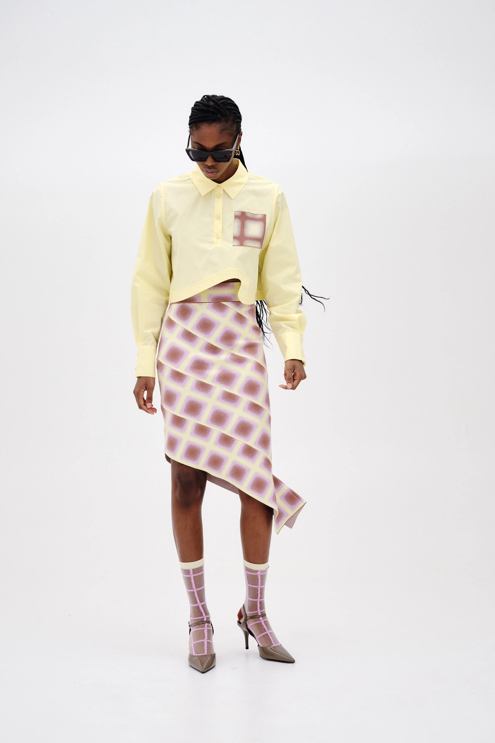 ELLIE MIDI PLAID SKIRT - Image 2