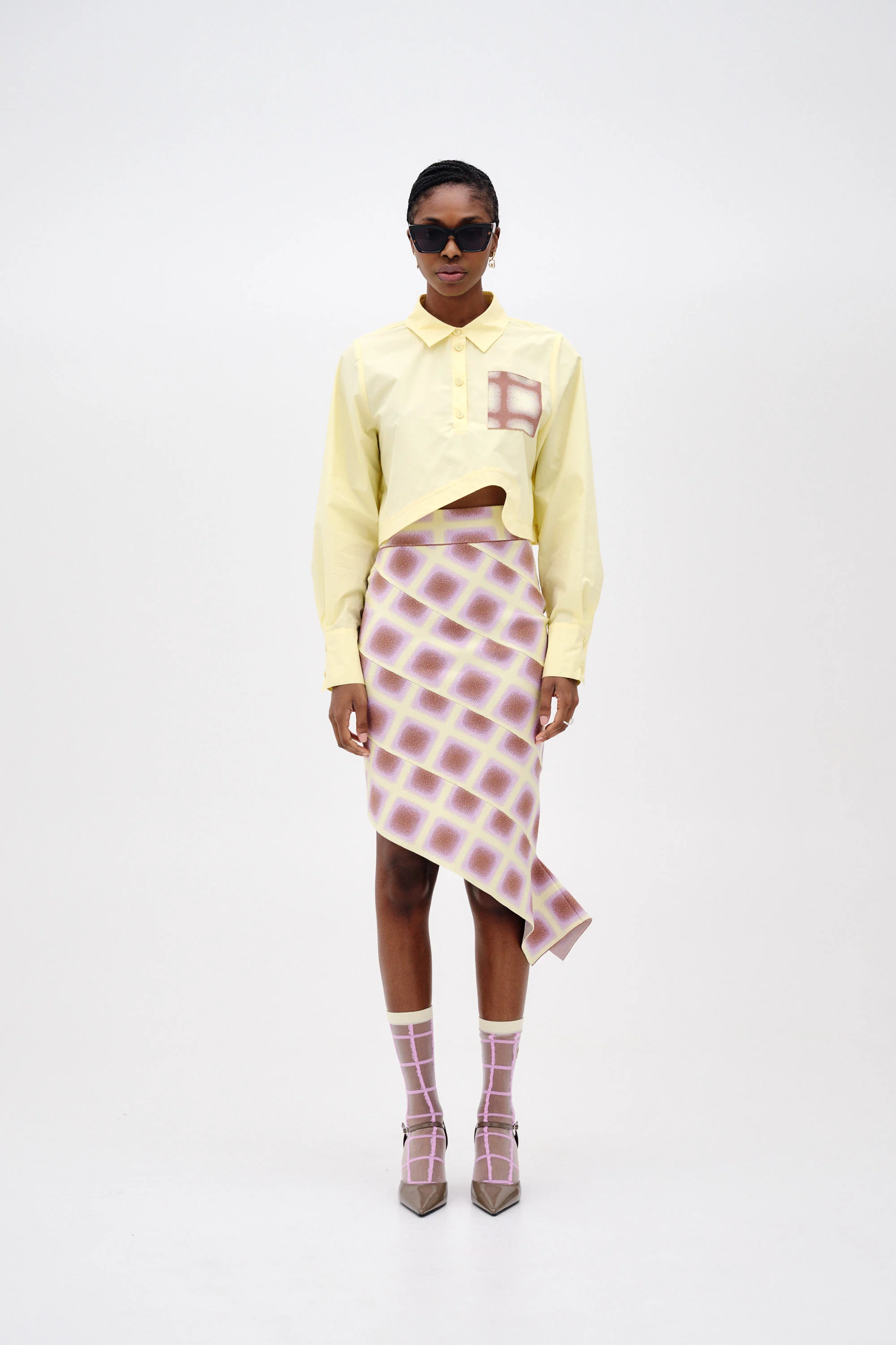ELLIE MIDI PLAID SKIRT - Image 3