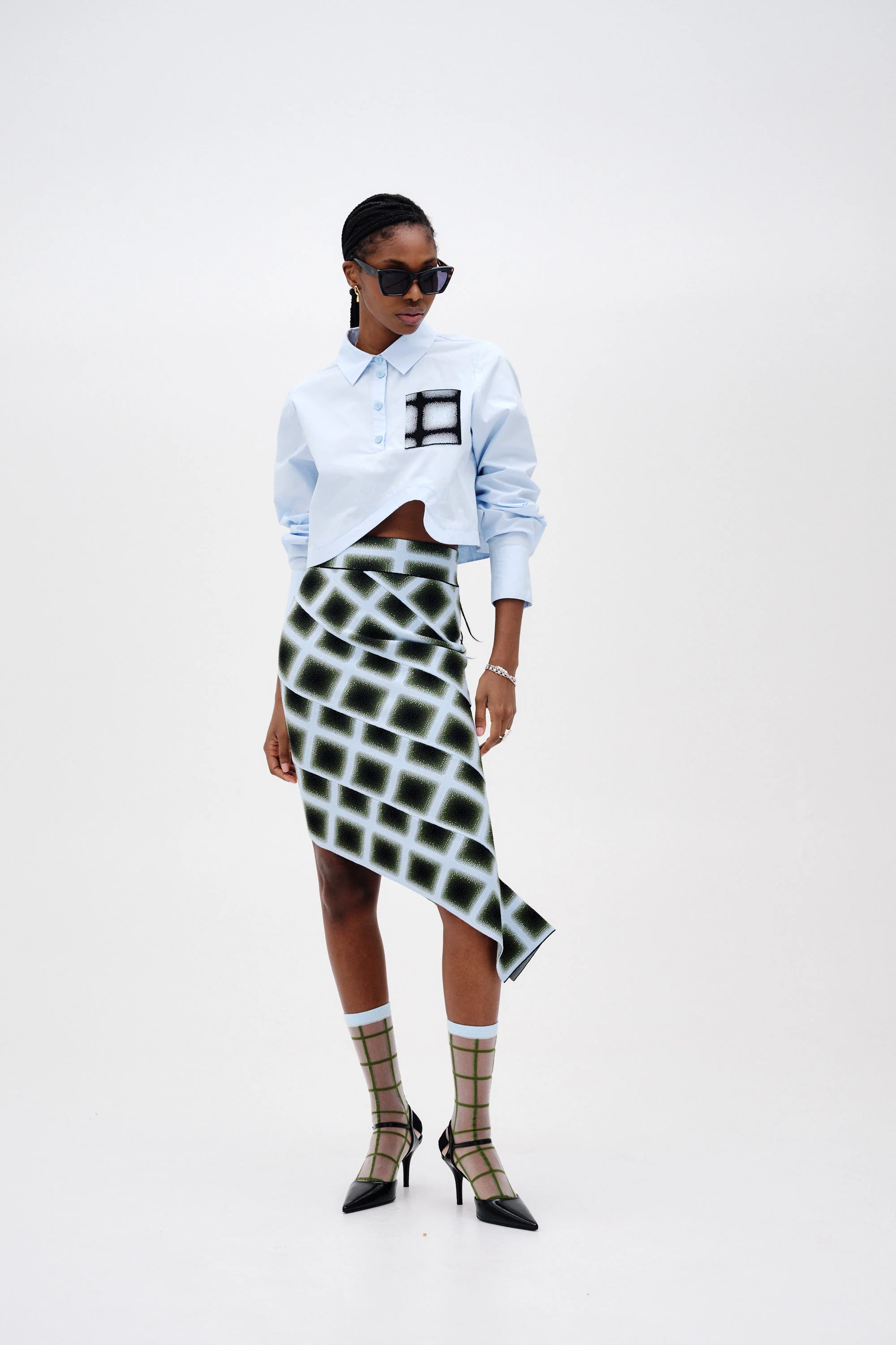ELLIE MIDI PLAID SKIRT - Image 3