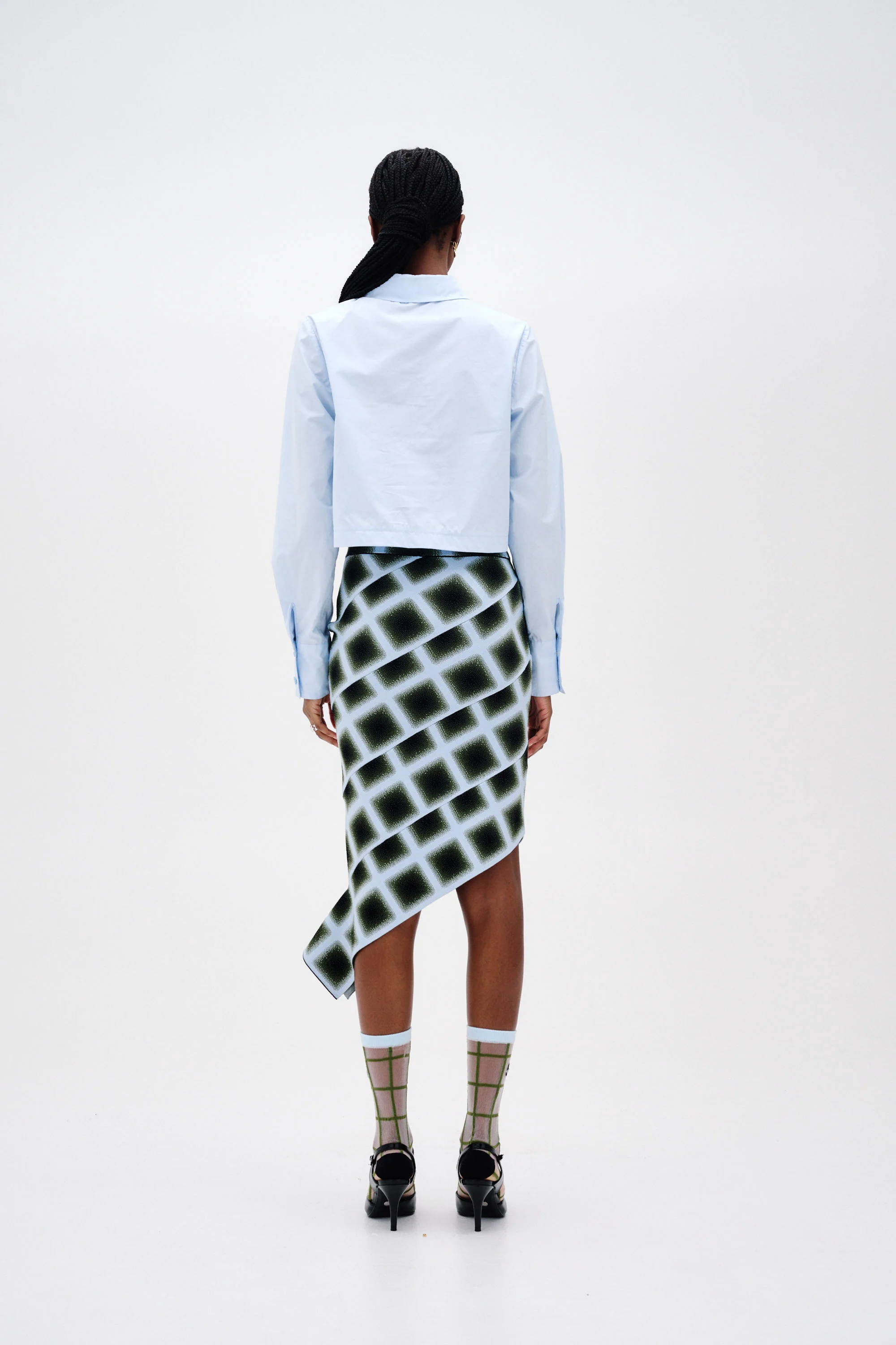 ELLIE MIDI PLAID SKIRT - Image 5