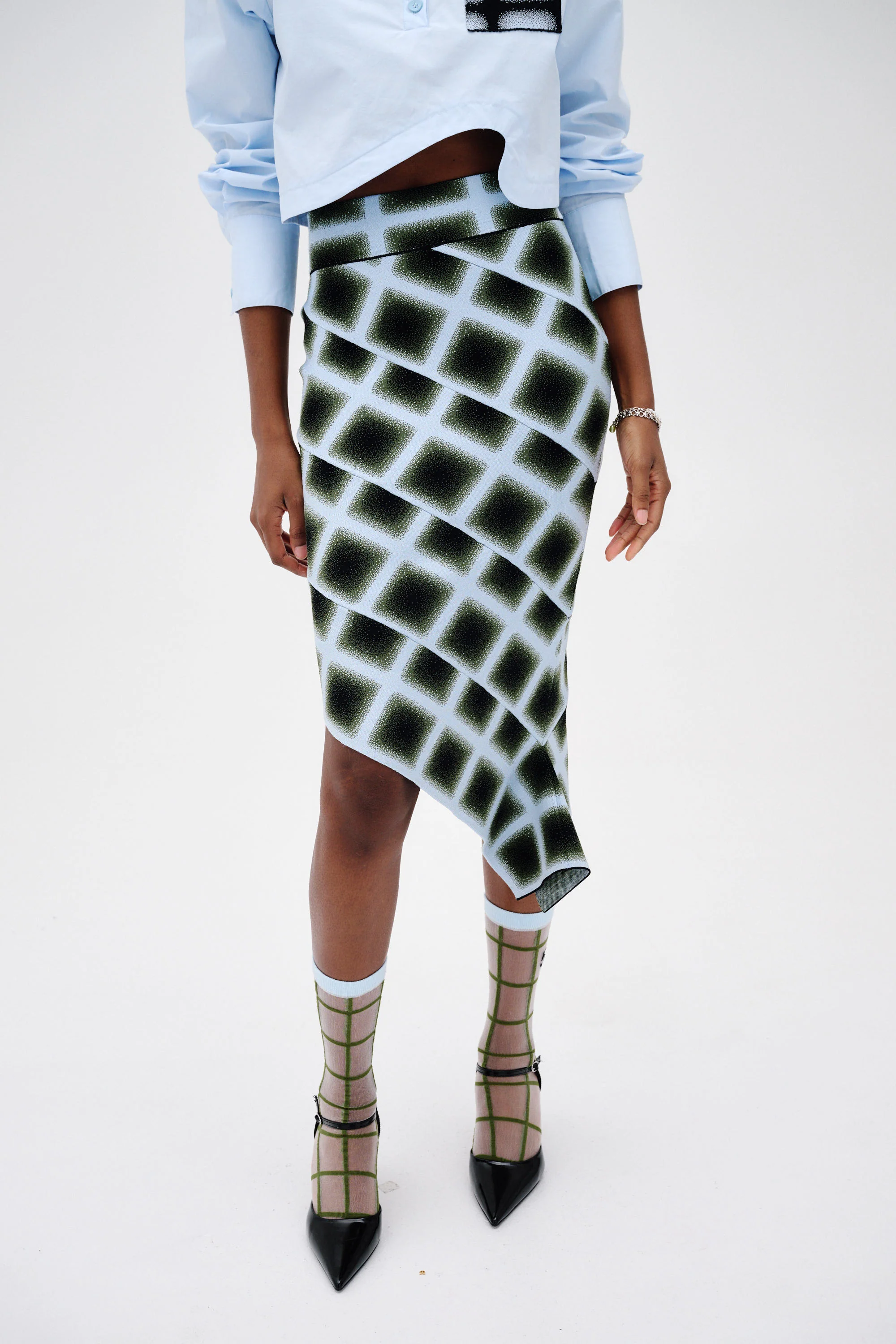 ELLIE MIDI PLAID SKIRT - Image 6
