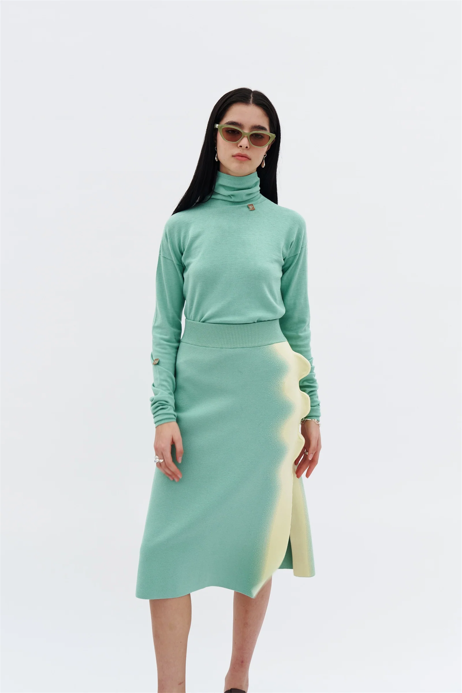 ELSA WAVY MIDI SKIRT - Image 3
