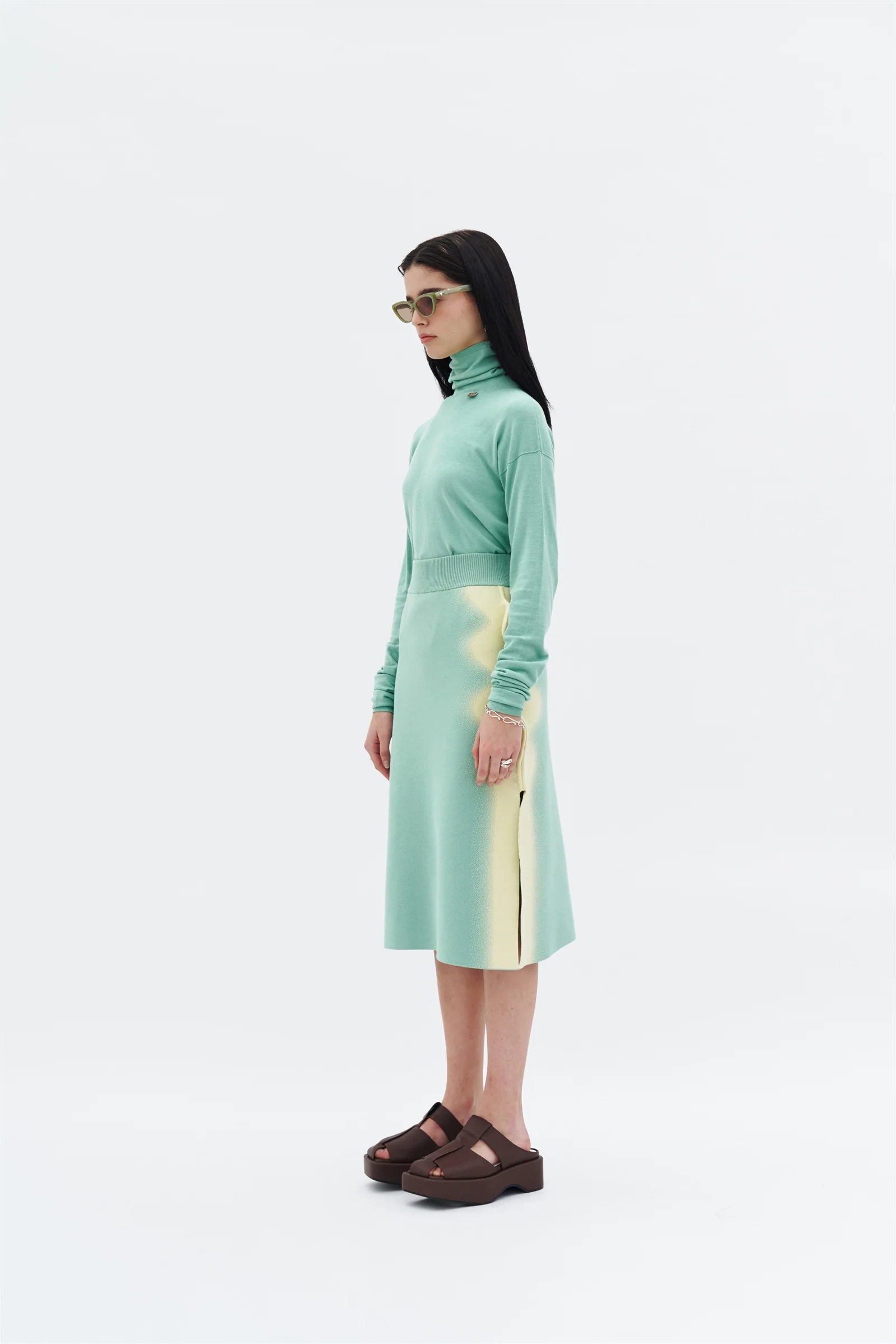 ELSA WAVY MIDI SKIRT - Image 4