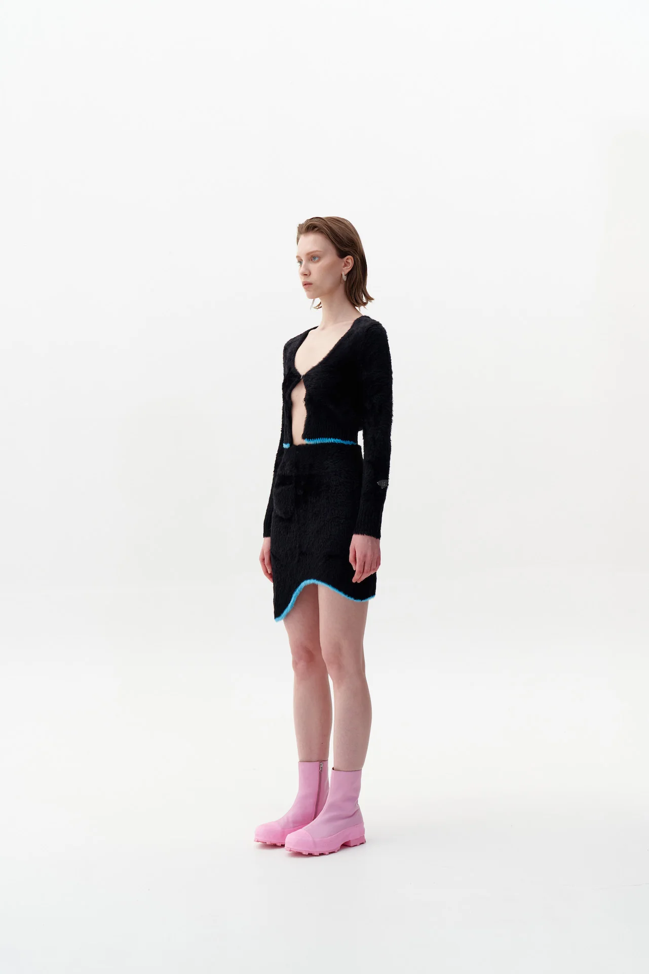 EUROPA ECO FAUX FUR CROPPED CARDIGAN - Image 3