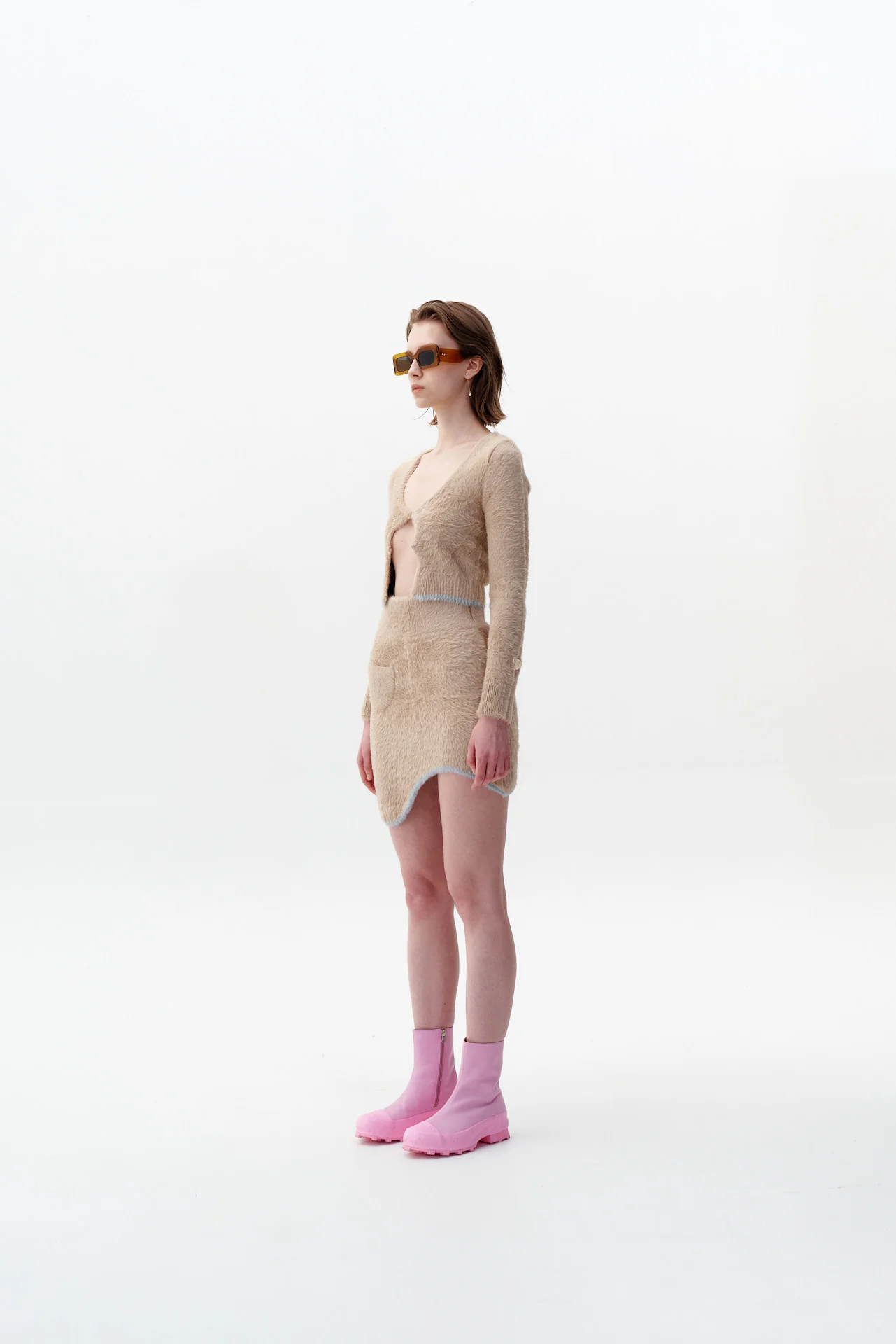 EUROPA ECO FAUX FUR CROPPED CARDIGAN - Image 3