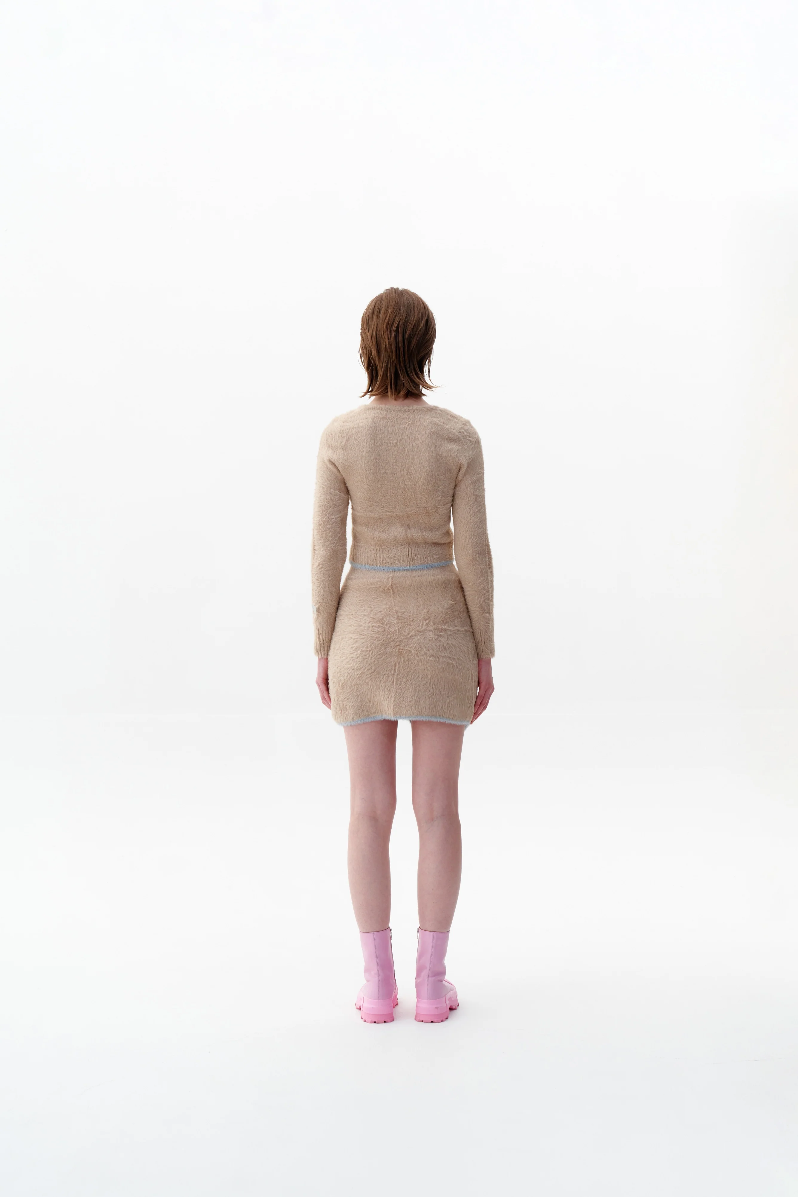 EUROPA ECO FAUX FUR CROPPED CARDIGAN - Image 4