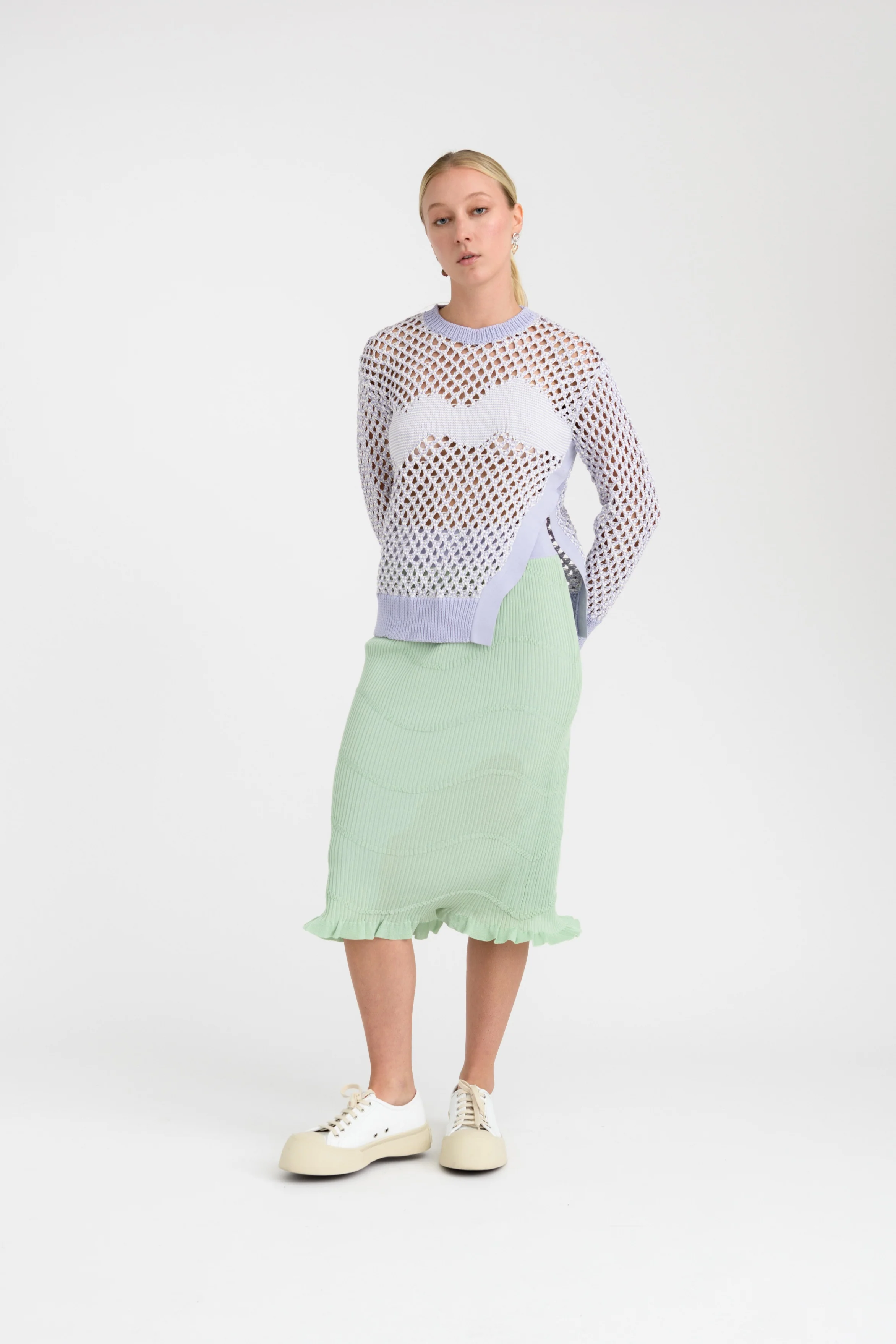 FINLEY DOUBLE LAYER MIDI SKIRT - Image 2