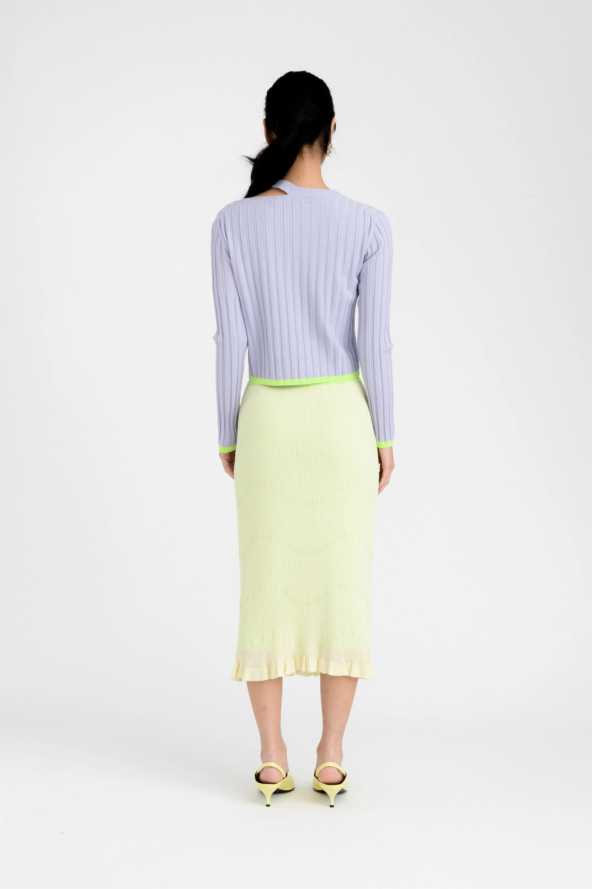 FINLEY DOUBLE LAYER MIDI SKIRT - Image 4