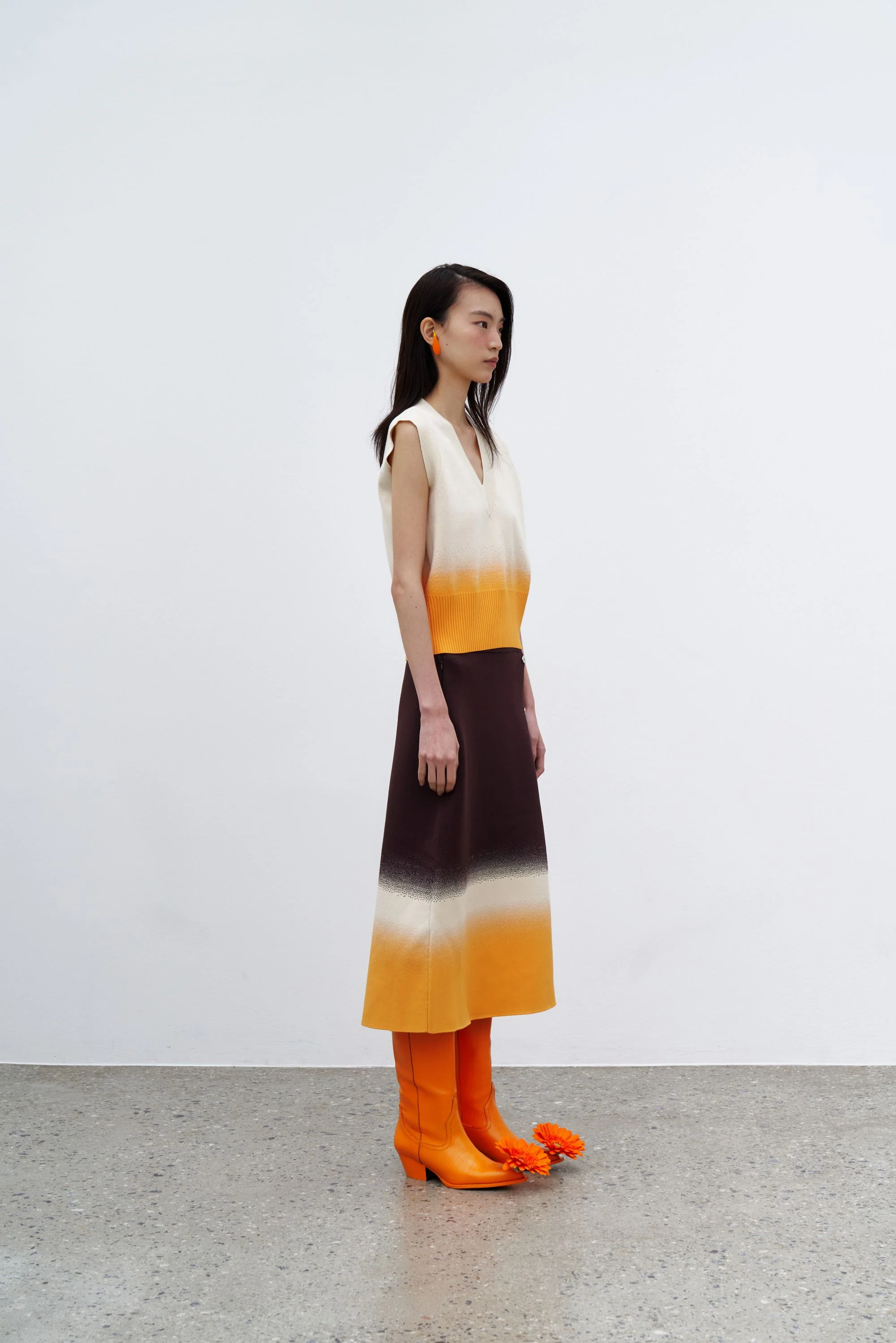 FLORIAN GRADIENT PRINT KNIT VEST - Image 3