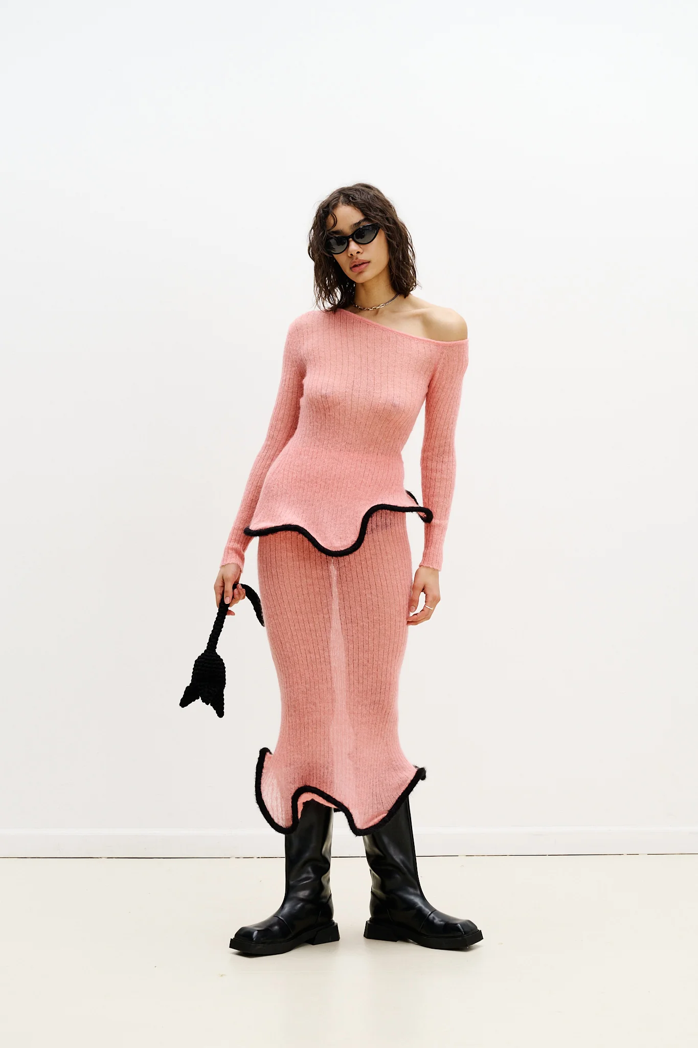 GINNY ALPACA WAVY MIDI SKIRT - Image 3