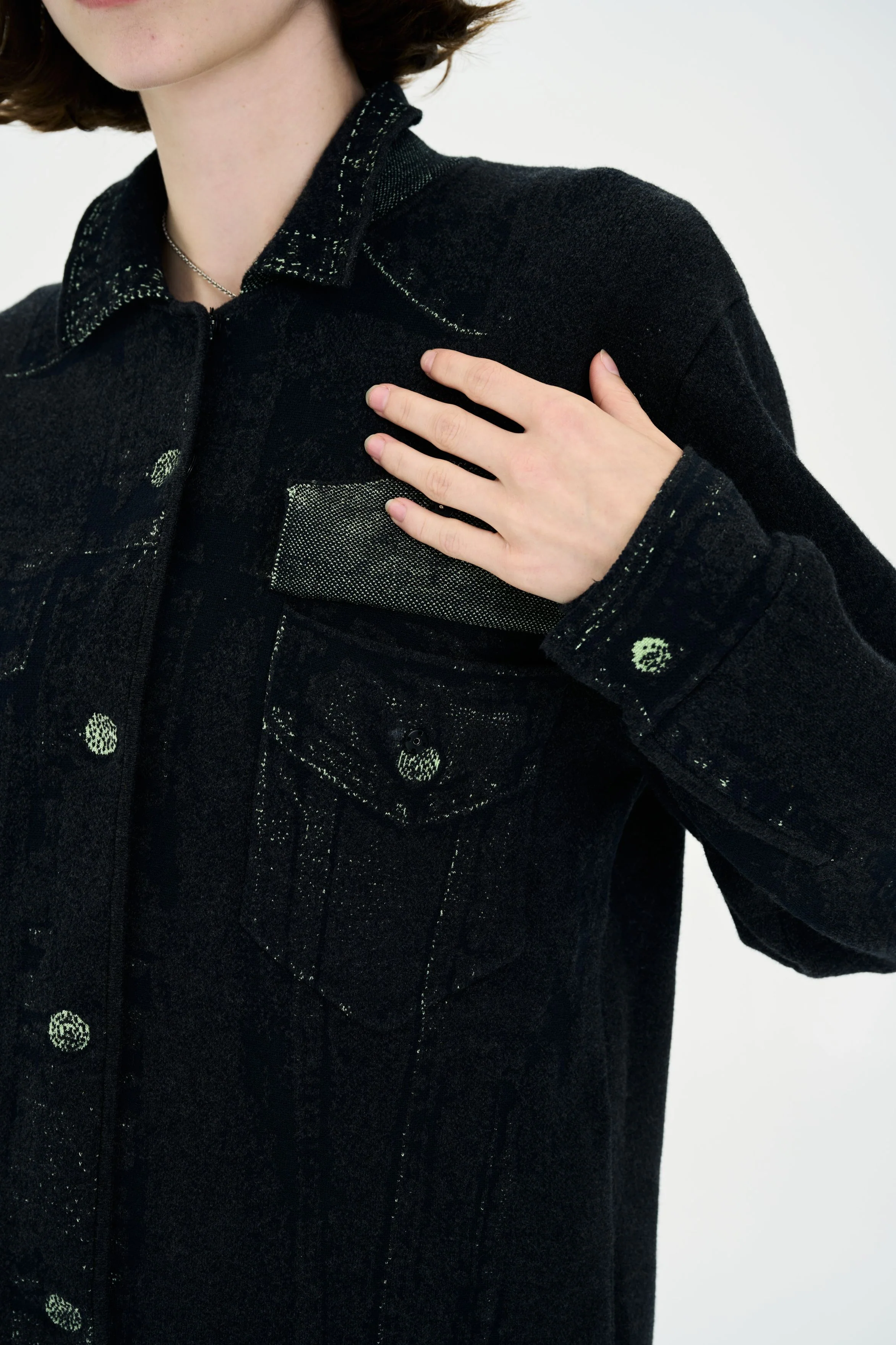 HANA DENIM PRINT OVERSIZED JACKET - Image 4