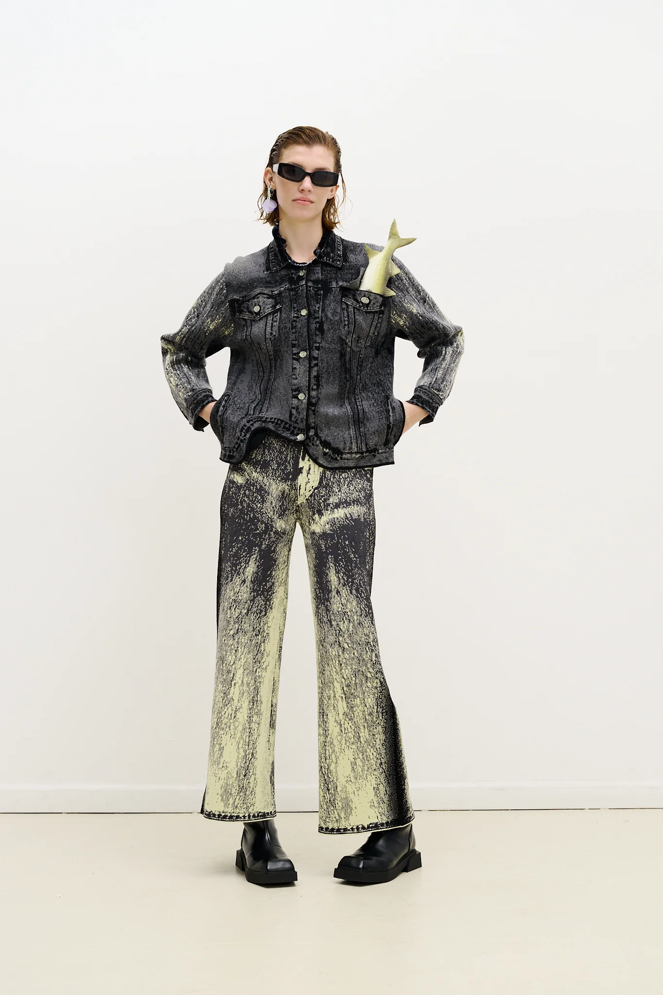 HANA DENIM PRINT OVERSIZED JACKET - Image 5