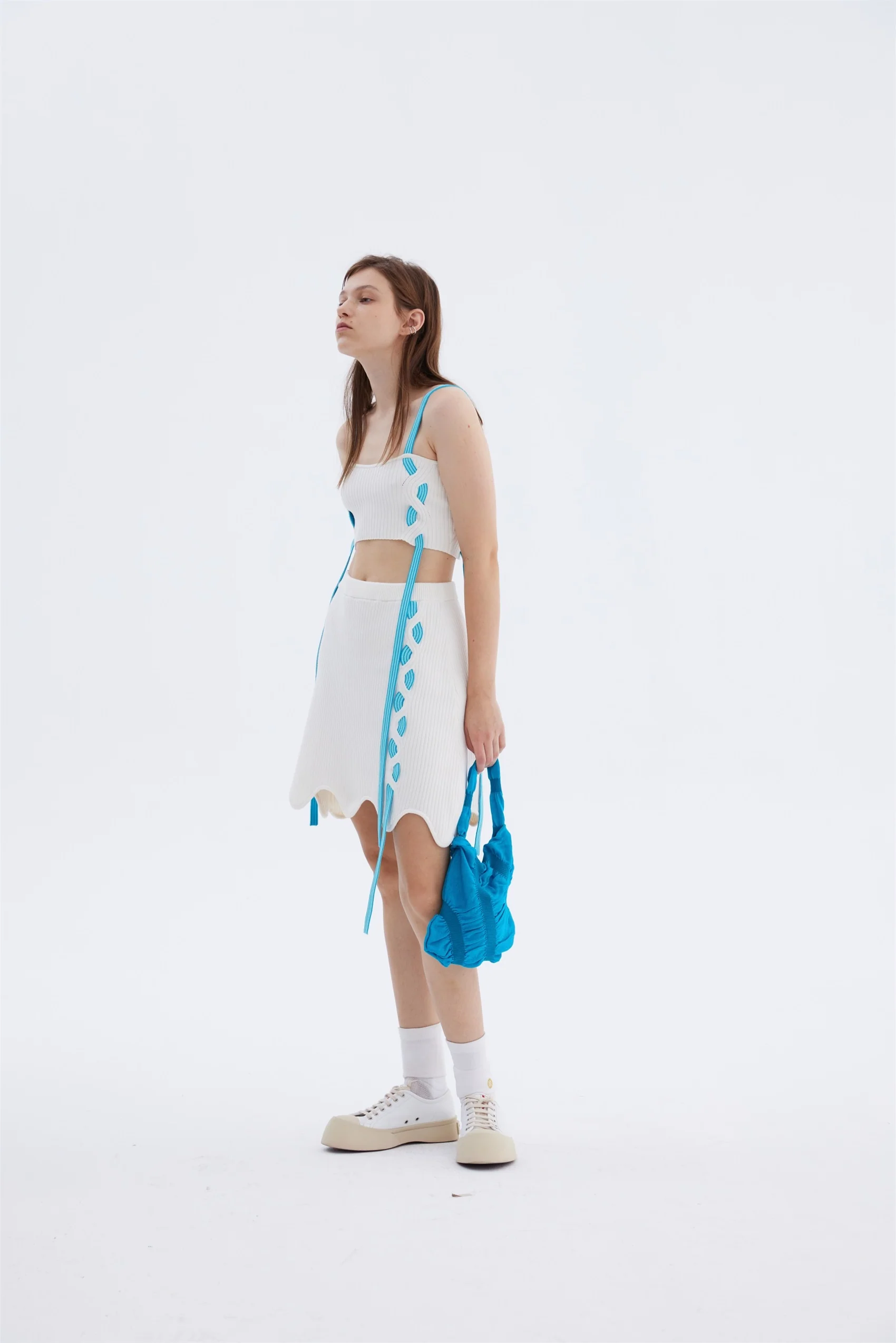 HAZEL BUSTIER TOP WITH TRAVELING RIBS - Image 2