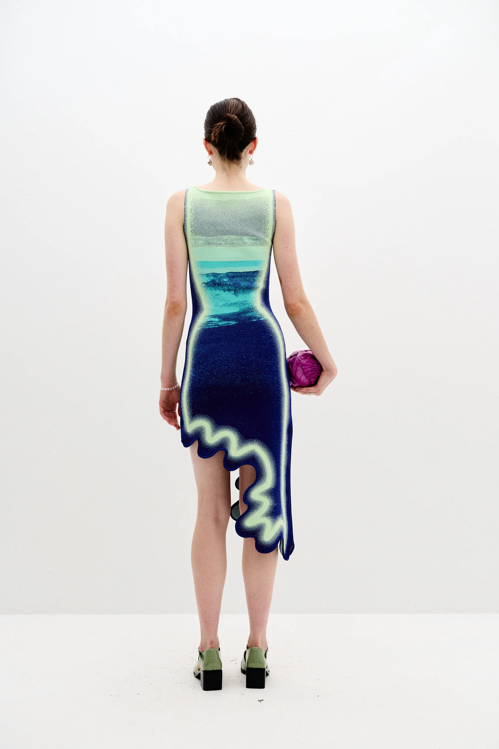 HAZEL REVERSIBLE WAVY ASYMMETRIC DRESS - Image 6