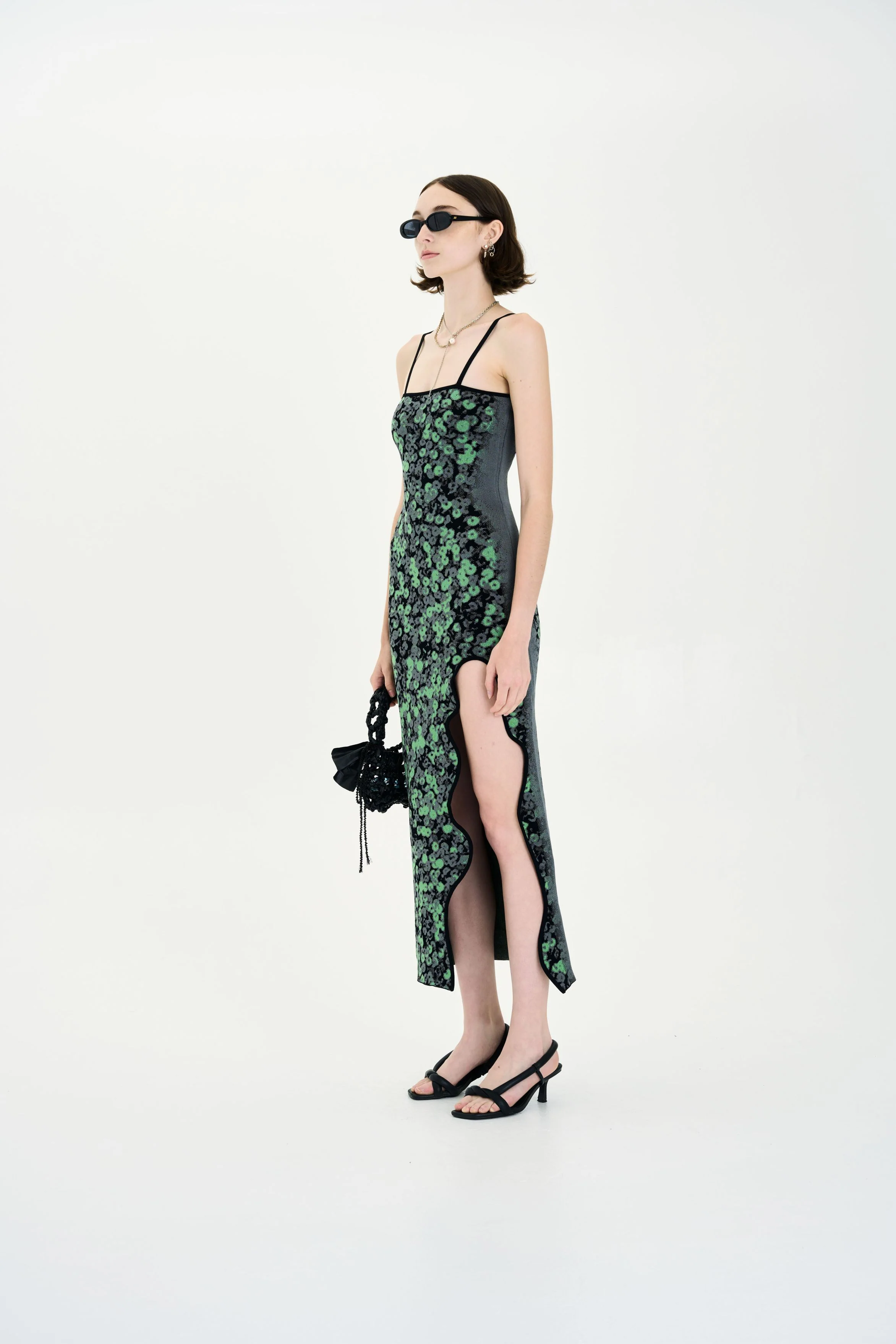 HEATHER SEQUINS PRINT MAXI TANK DRESS - Image 3