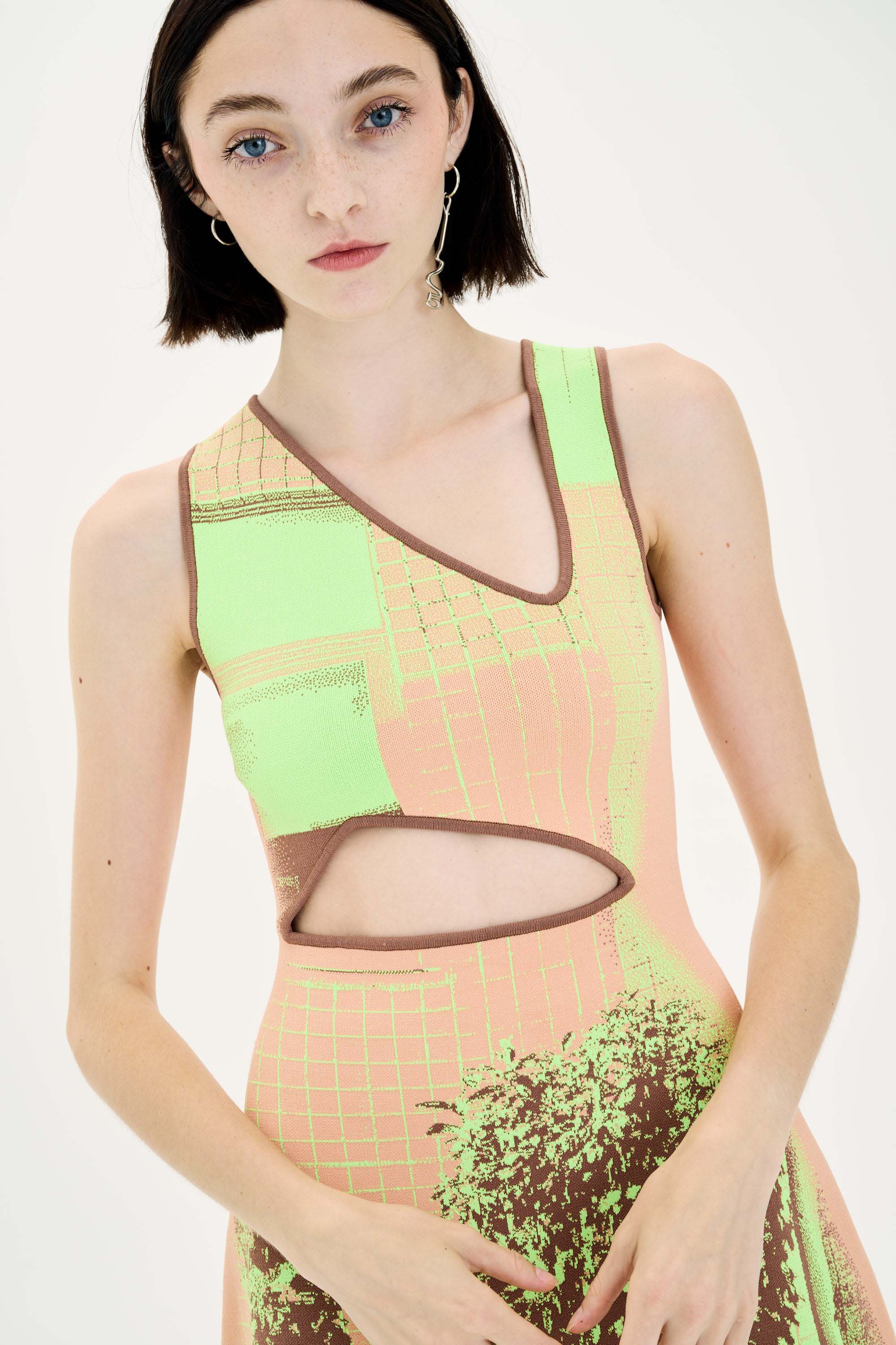 HIBISCUS WINDOW PRINT A-LINE TANK DRESS - Image 2