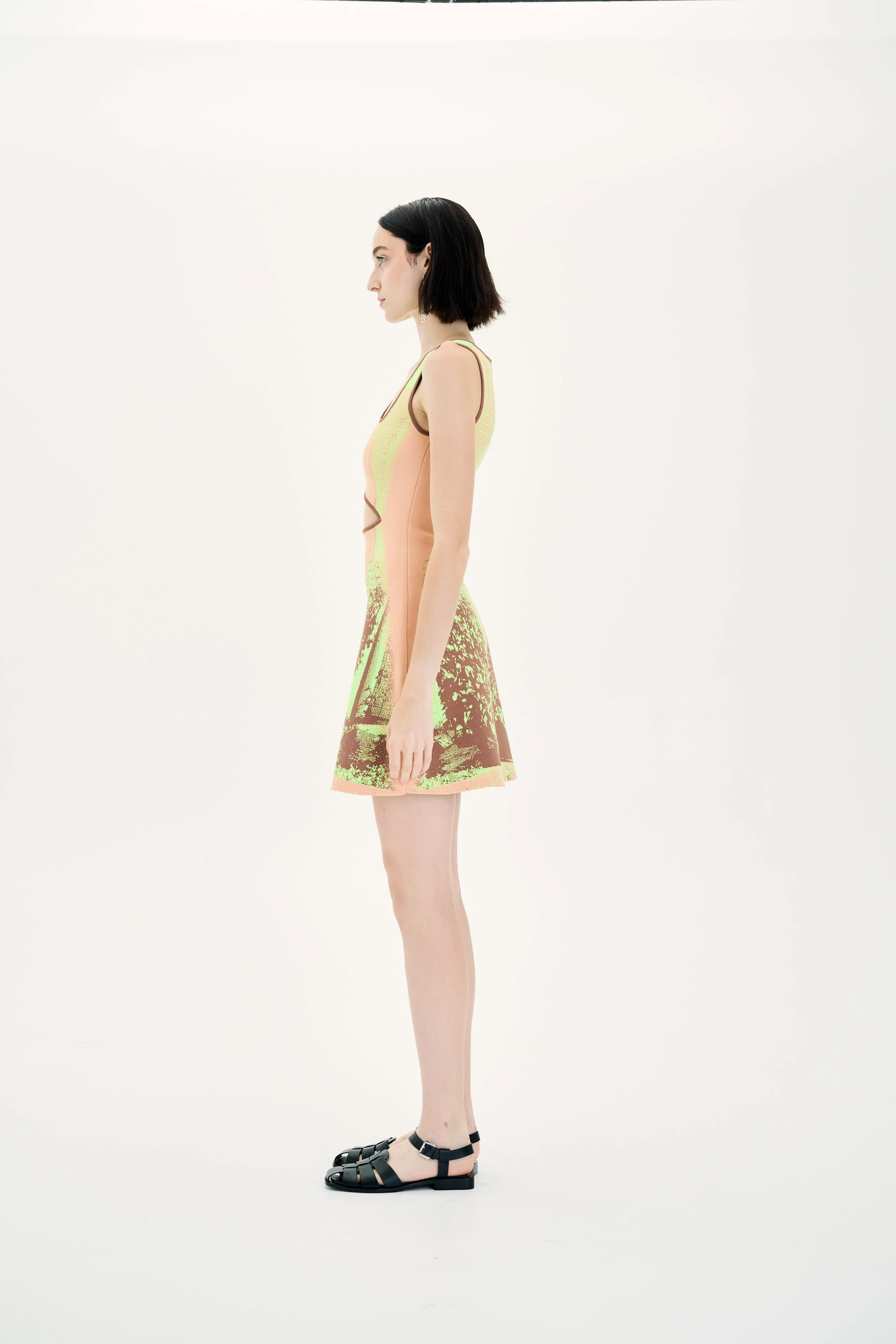 HIBISCUS WINDOW PRINT A-LINE TANK DRESS - Image 3