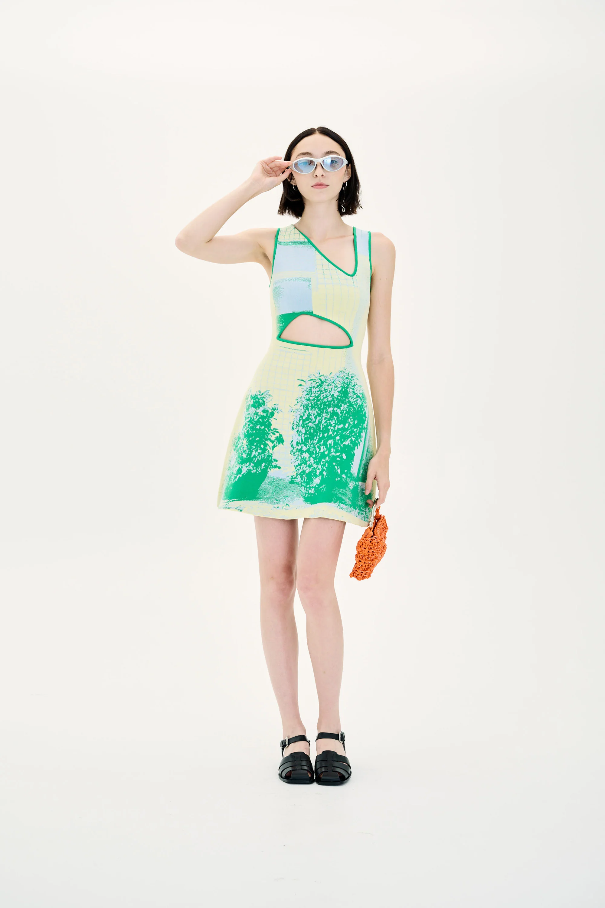 HIBISCUS WINDOW PRINT A-LINE TANK DRESS - Image 2