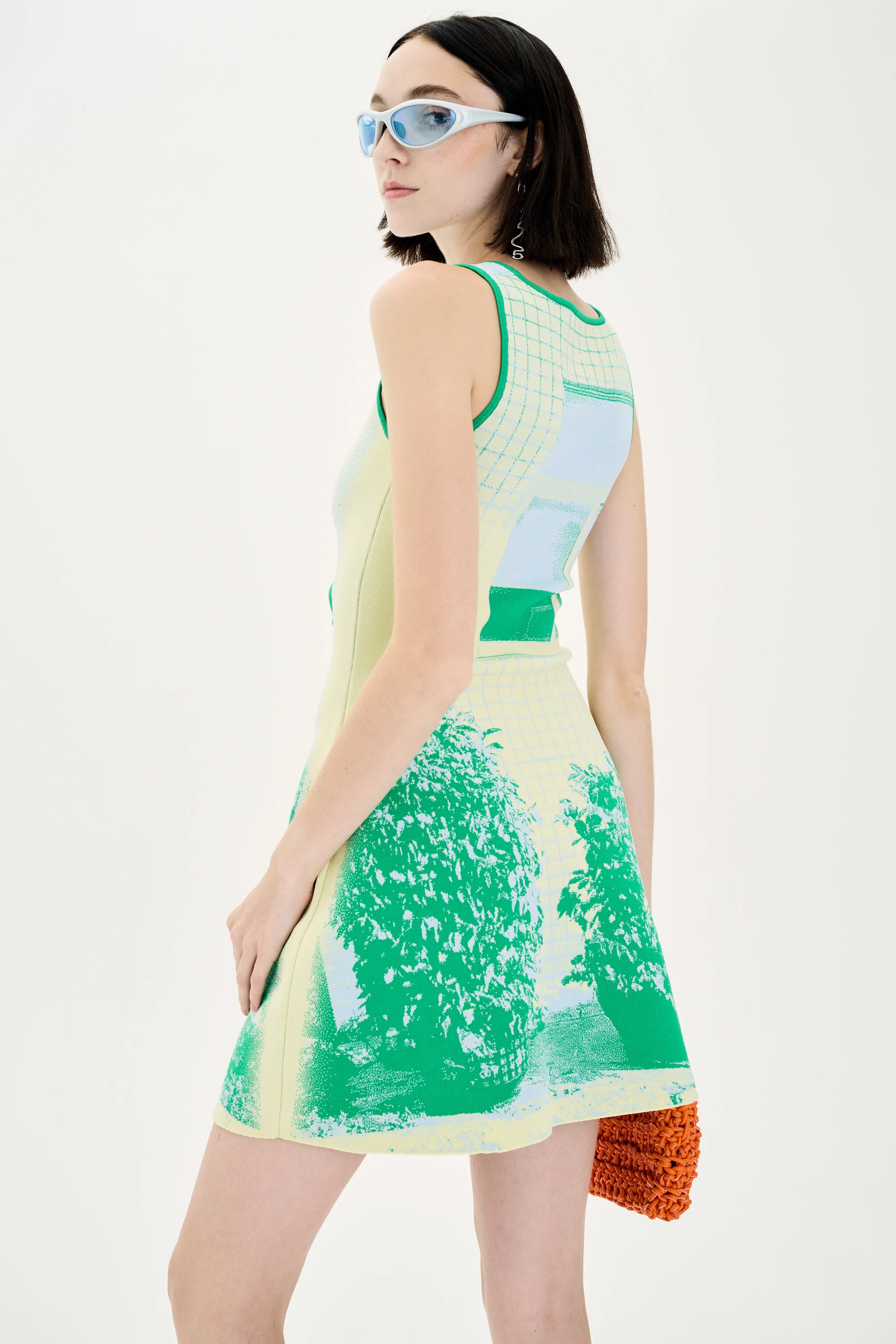 HIBISCUS WINDOW PRINT A-LINE TANK DRESS - Image 5