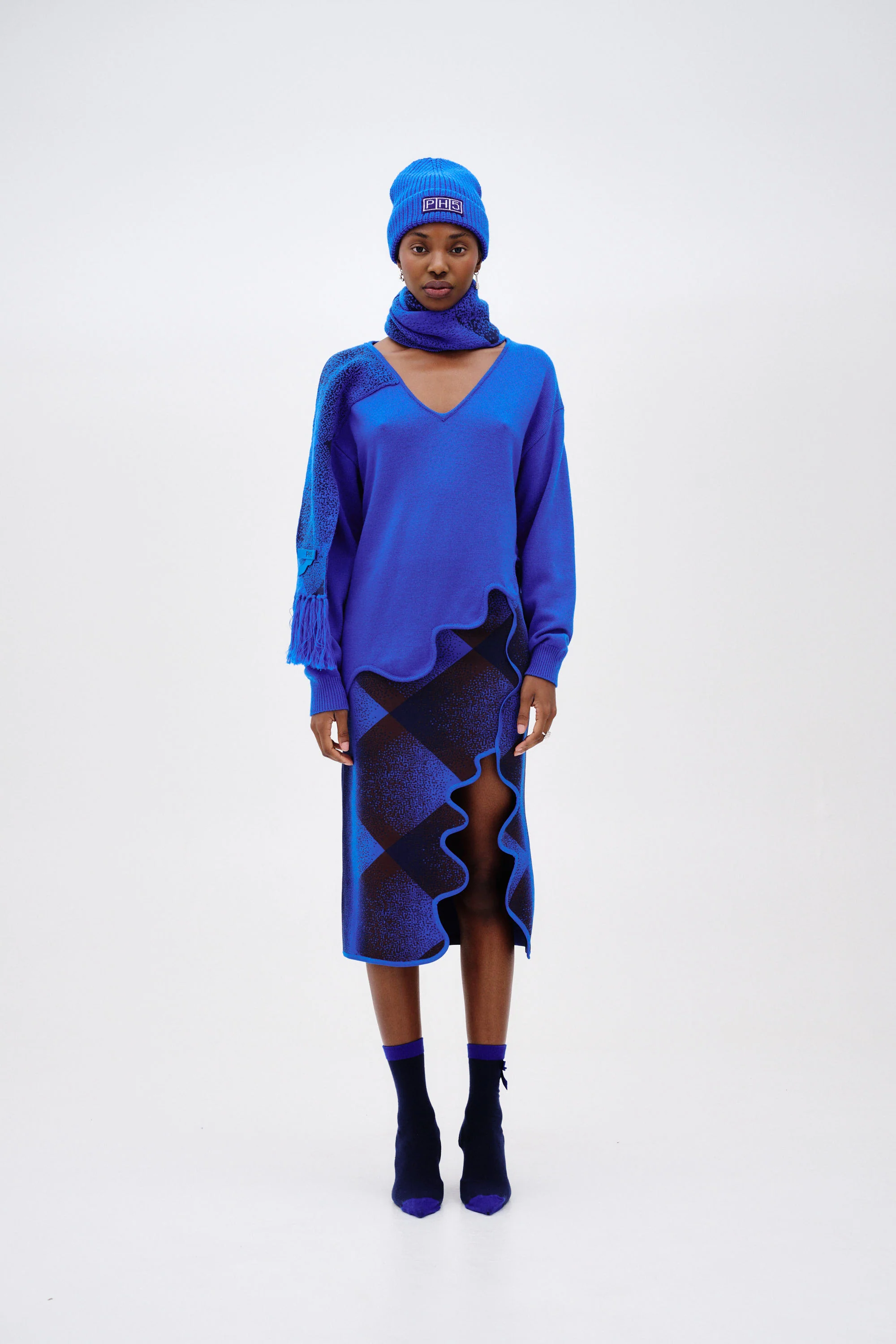HOLLY MIDI PLAID SKIRT - Image 2
