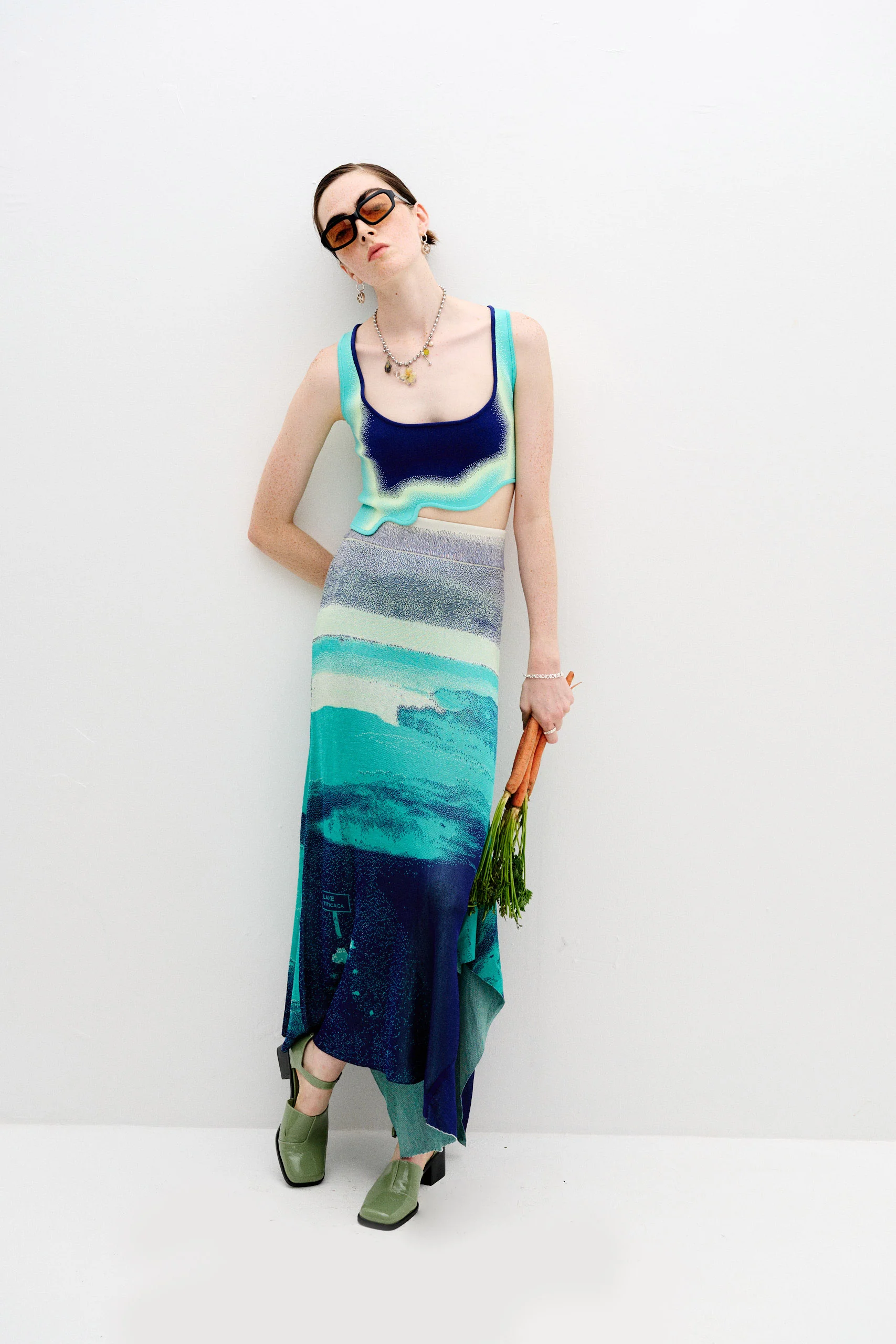 HOYA LAKE PRINT MIDI SKIRT - Image 2