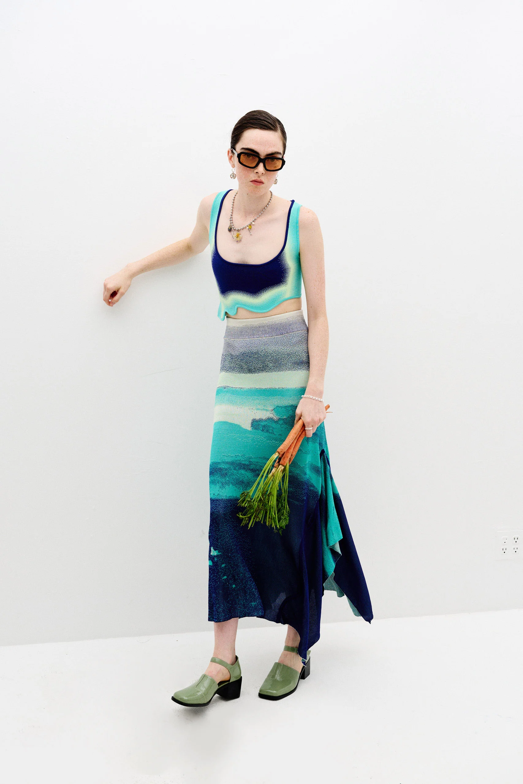 HOYA LAKE PRINT MIDI SKIRT - Image 3