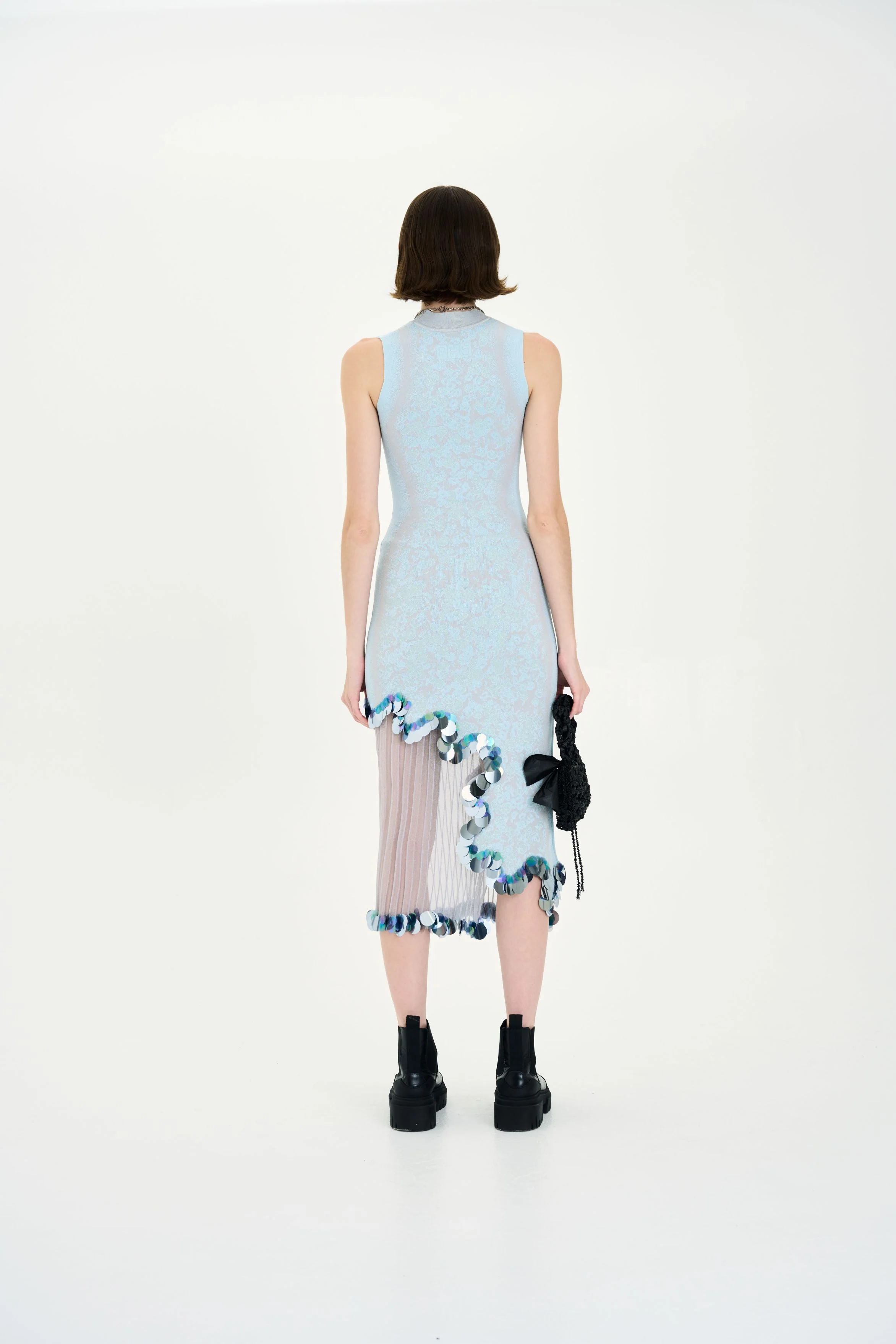 IRIS SIGNATURE WAVY DRESS WITH SEQUINS - Image 3