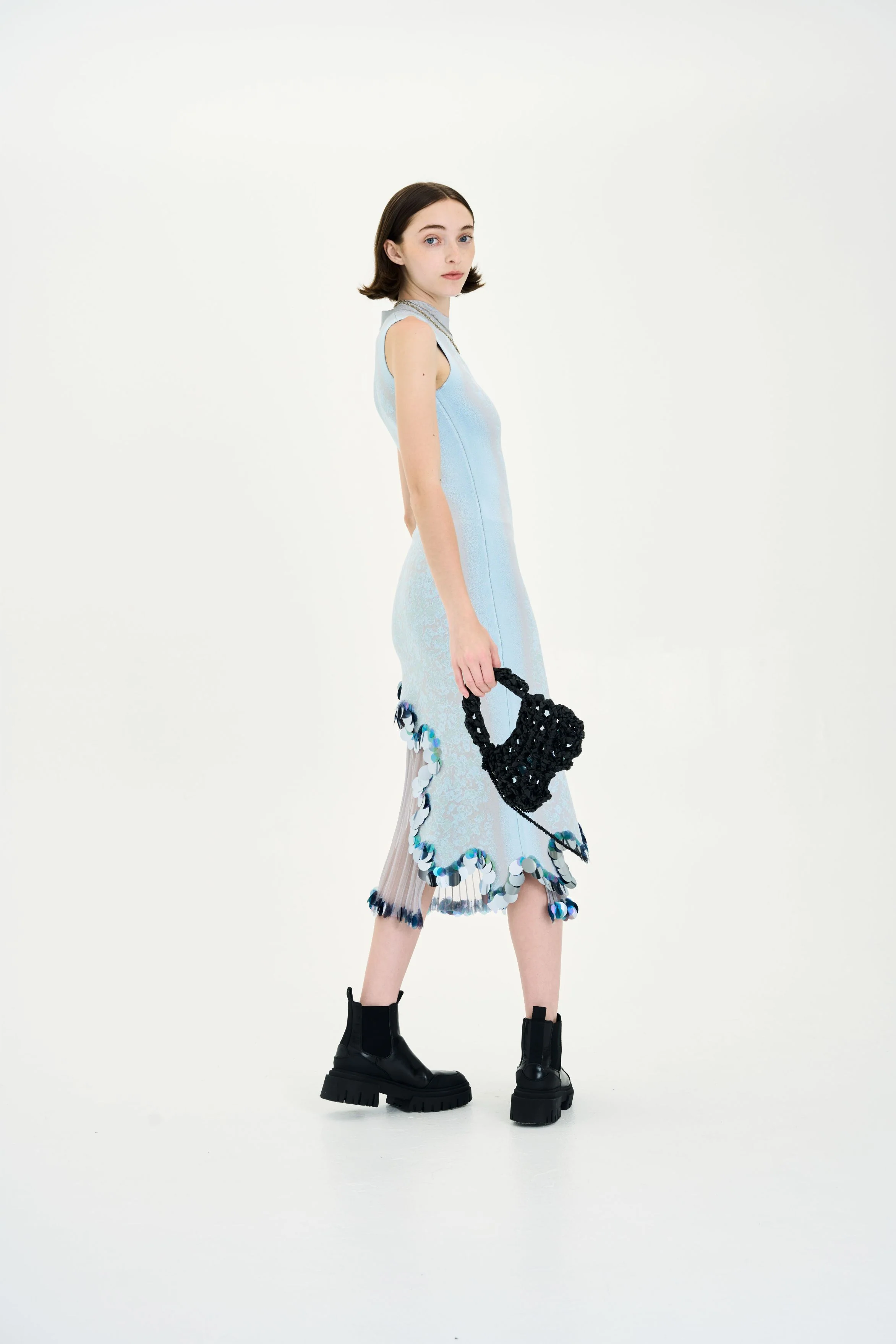 IRIS SIGNATURE WAVY DRESS WITH SEQUINS - Image 4