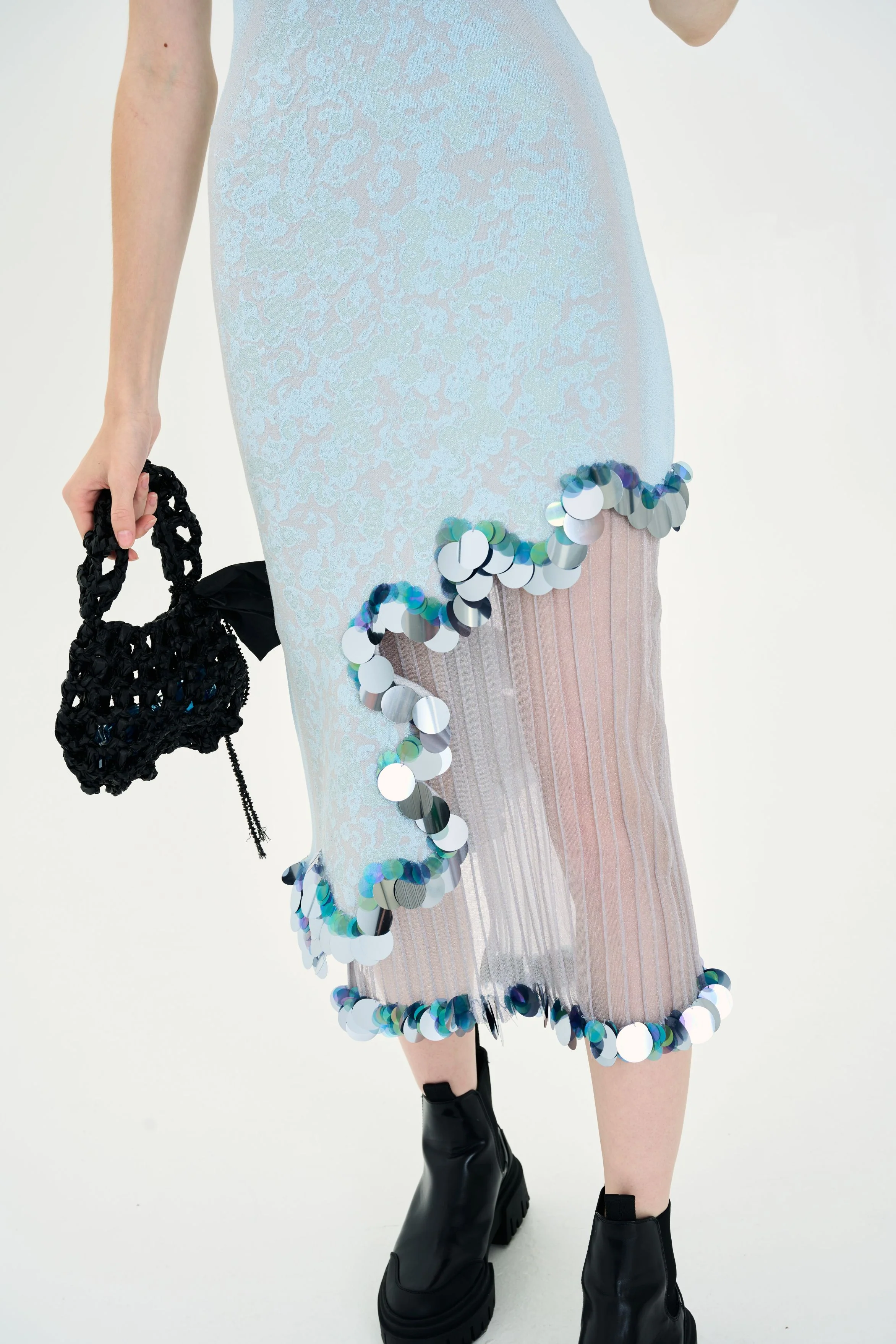 IRIS SIGNATURE WAVY DRESS WITH SEQUINS - Image 6