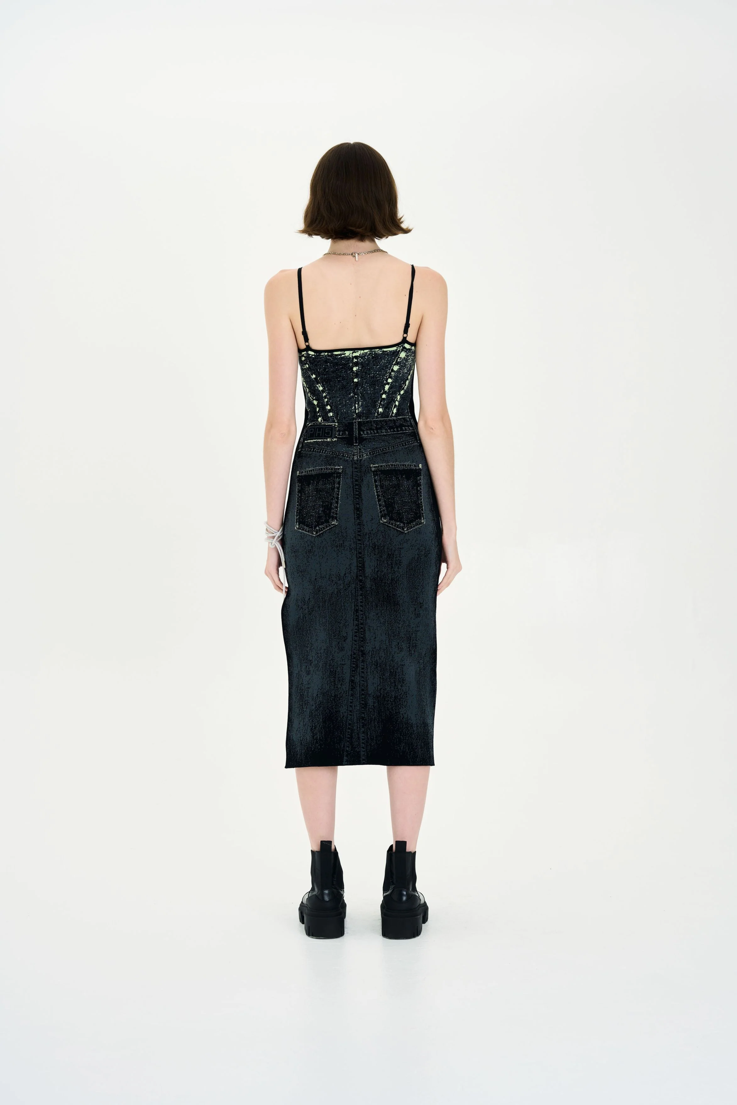 JASMINE DENIM PRINT TANK DRESS - Image 4