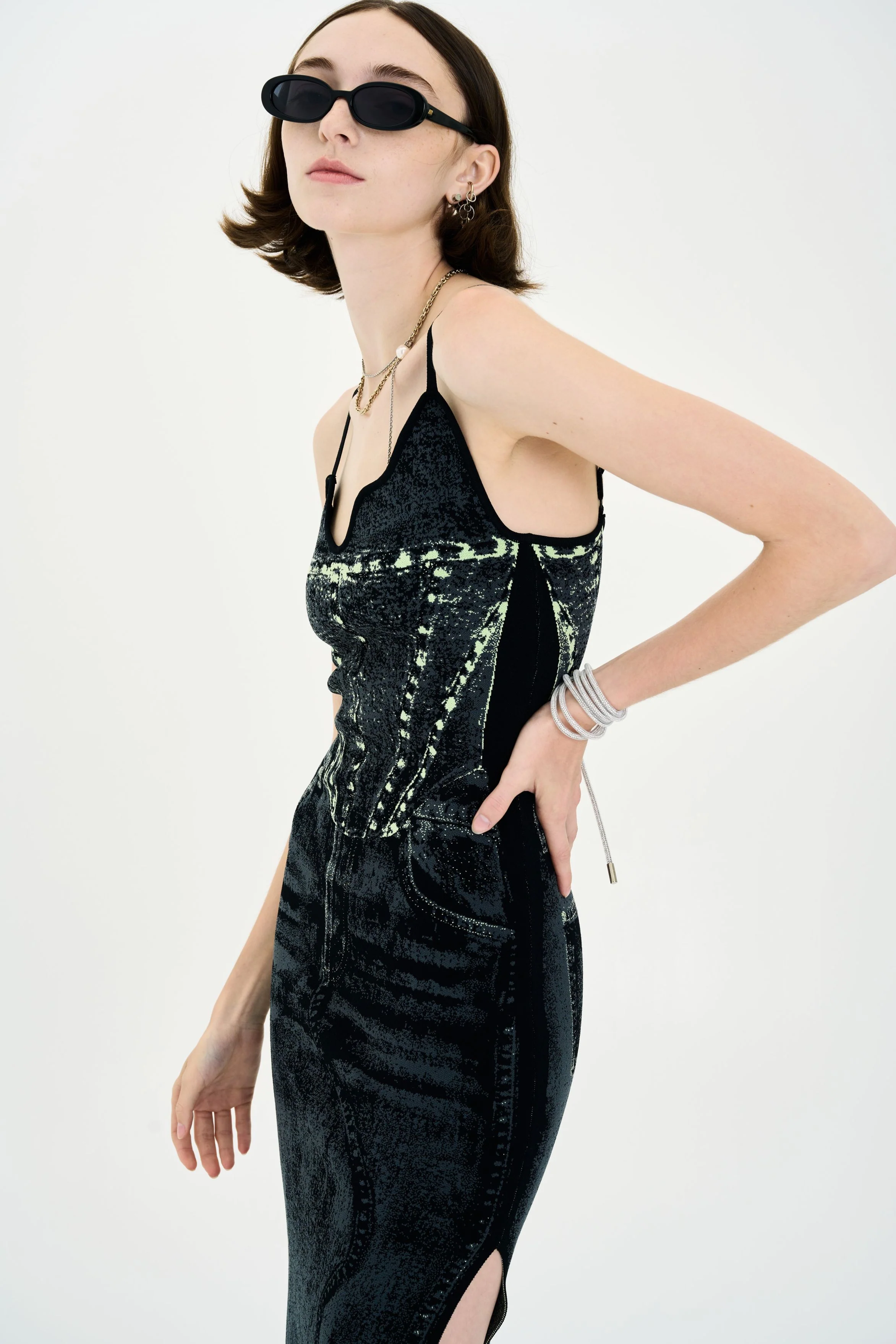 JASMINE DENIM PRINT TANK DRESS - Image 6