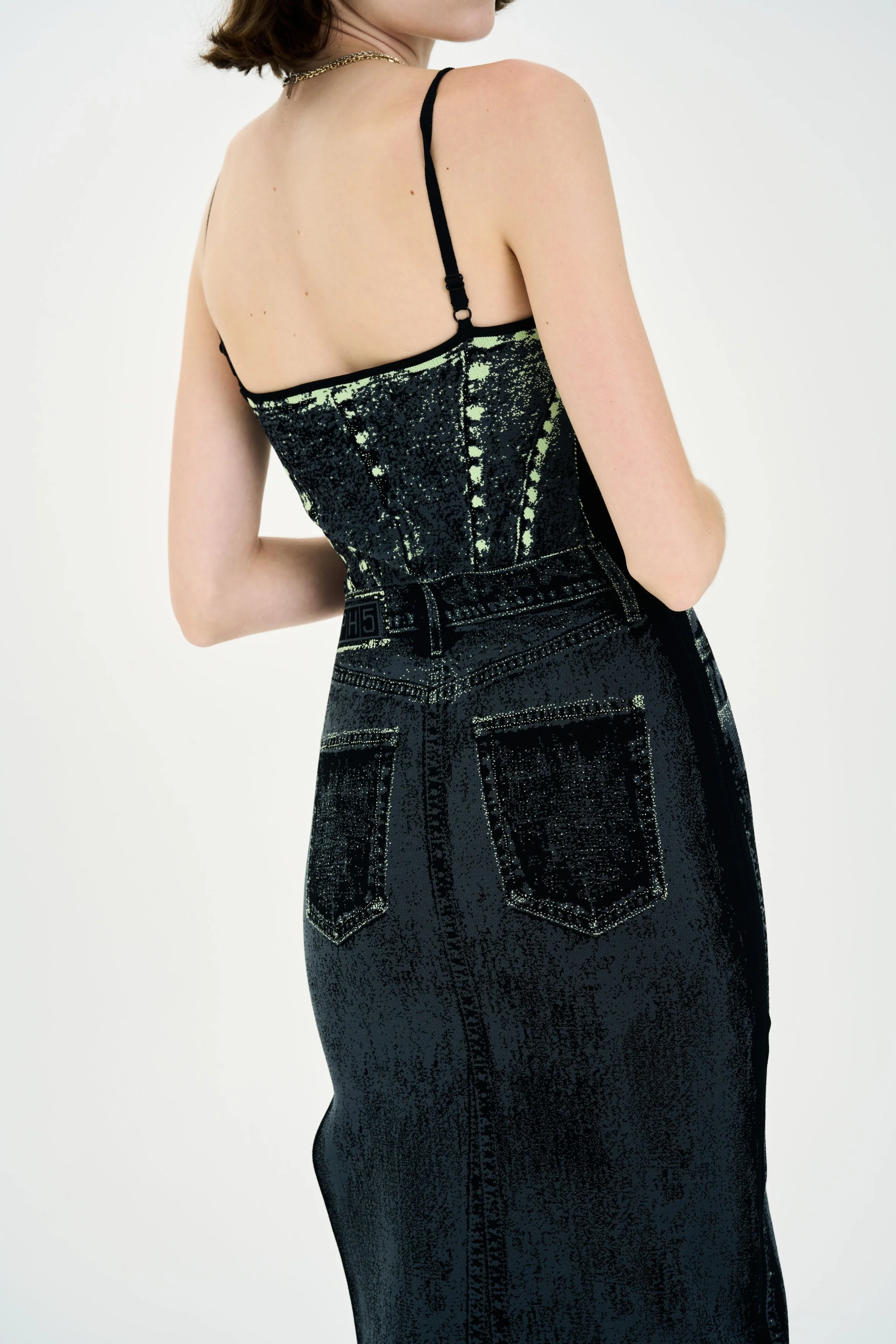 JASMINE DENIM PRINT TANK DRESS - Image 7