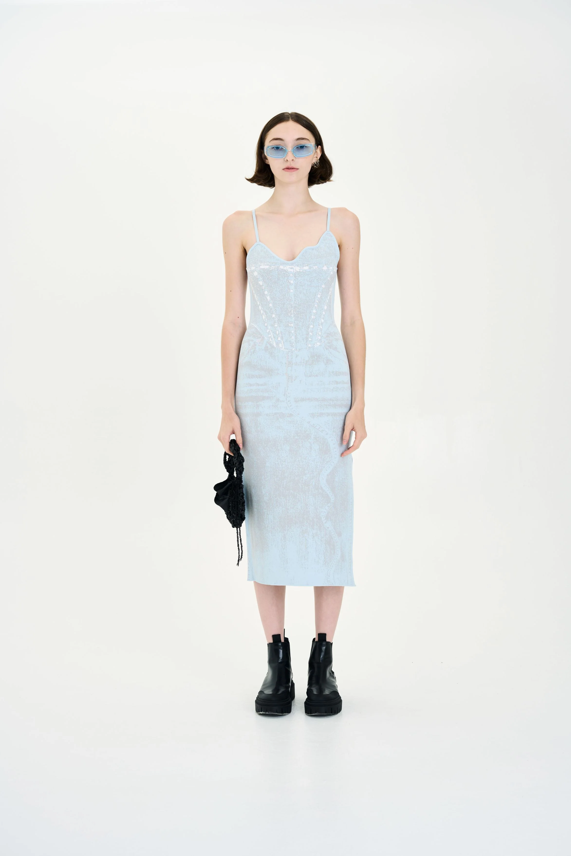 JASMINE DENIM PRINT TANK DRESS - Image 2
