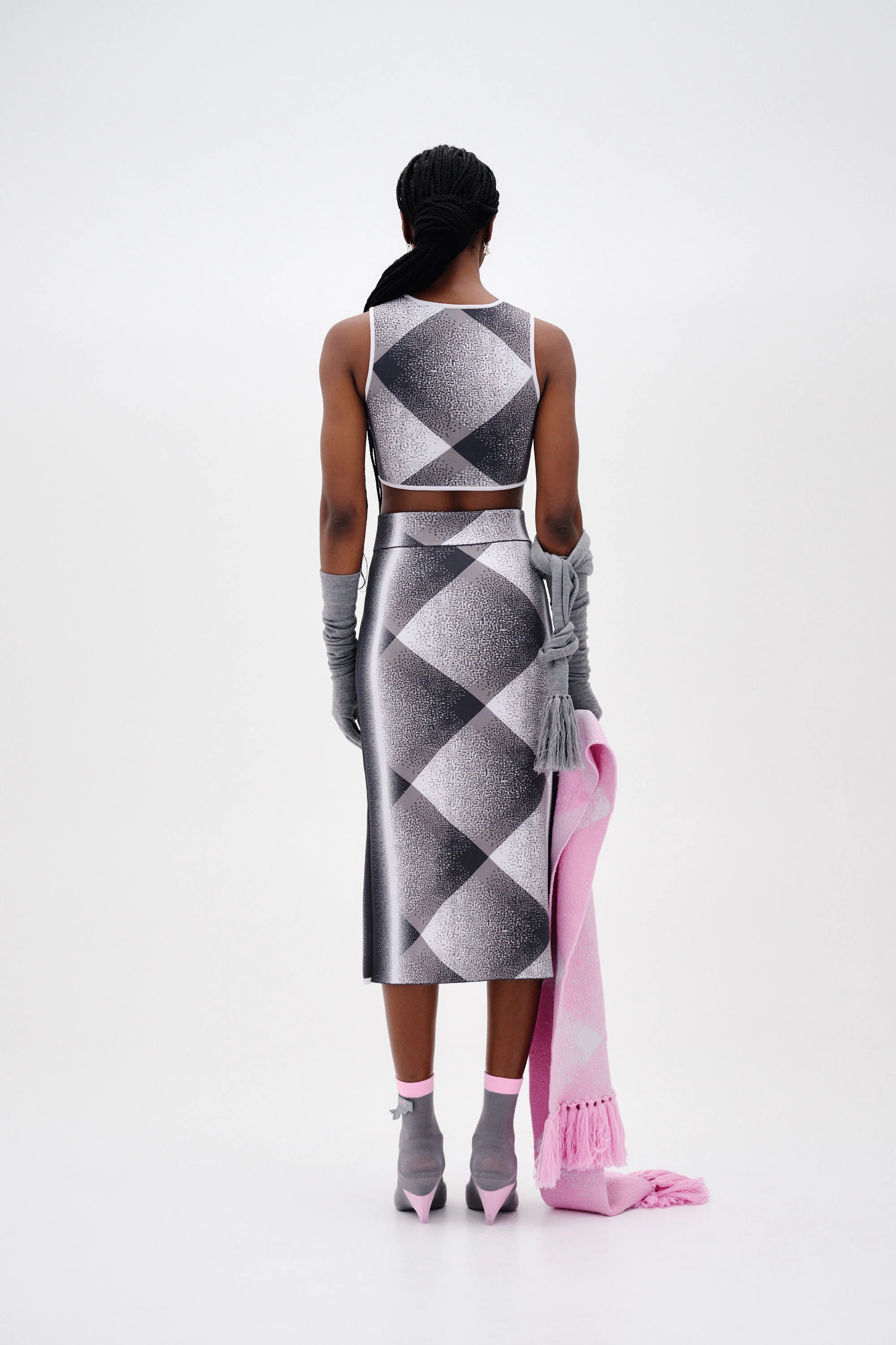 JUDE CROPPED PLAID TOP - Image 4