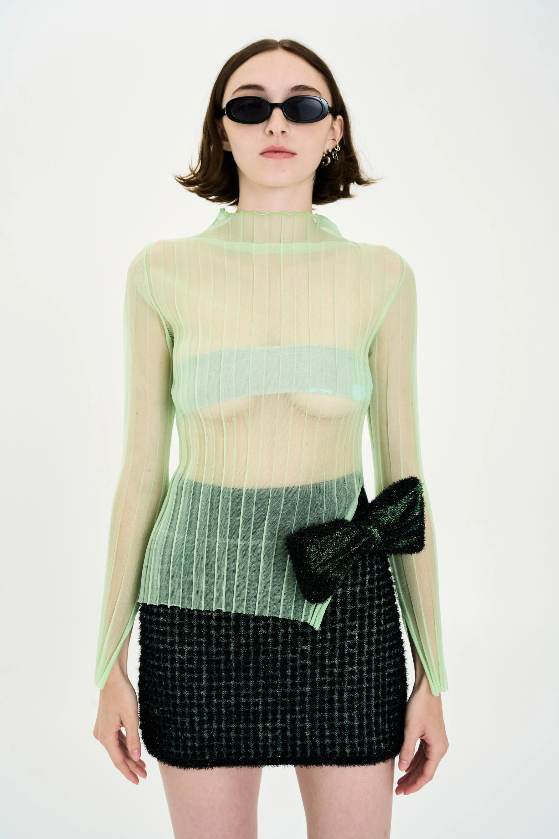 JUWON ORGANZA PLEATED SHEER TOP - Image 2