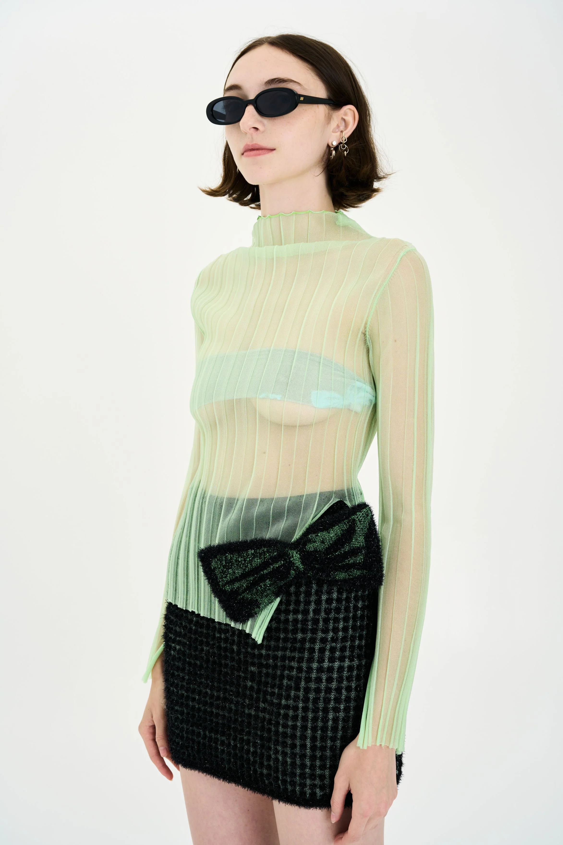 JUWON ORGANZA PLEATED SHEER TOP - Image 4