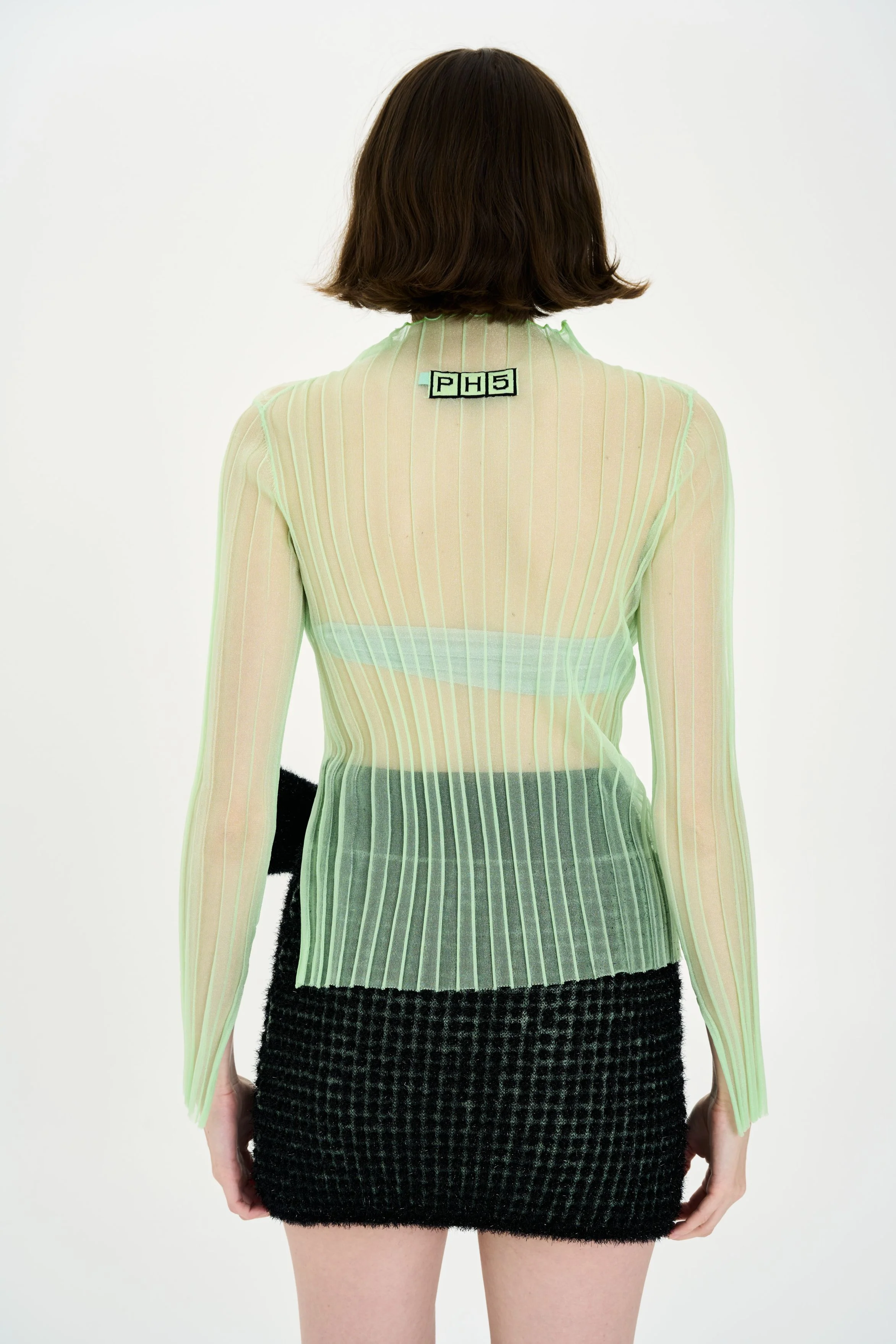JUWON ORGANZA PLEATED SHEER TOP - Image 5