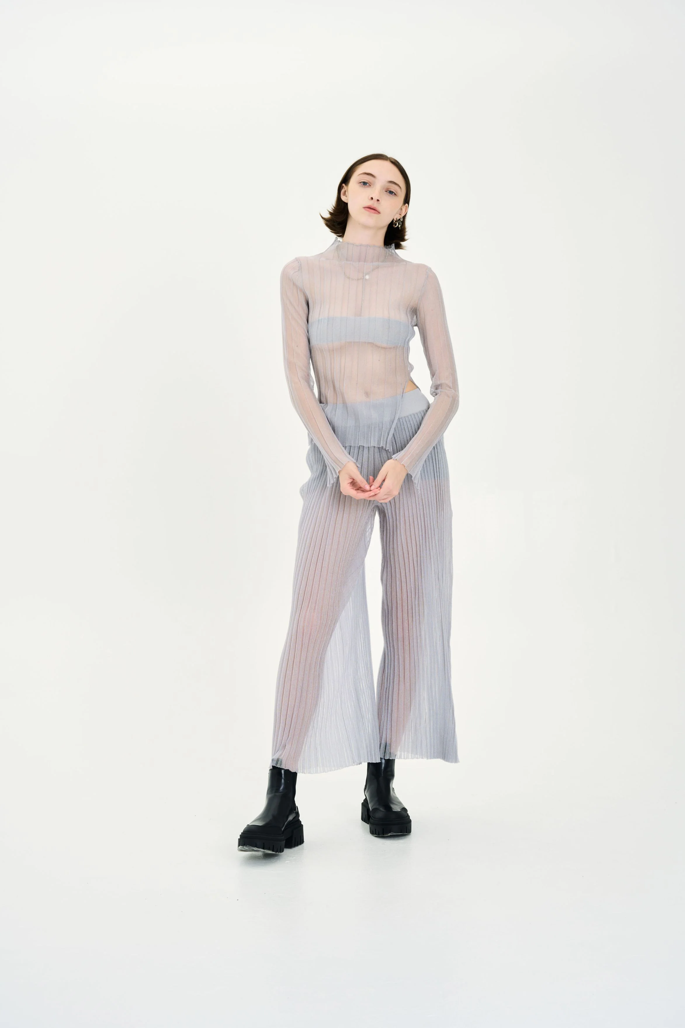 JUWON ORGANZA PLEATED SHEER TOP - Image 2