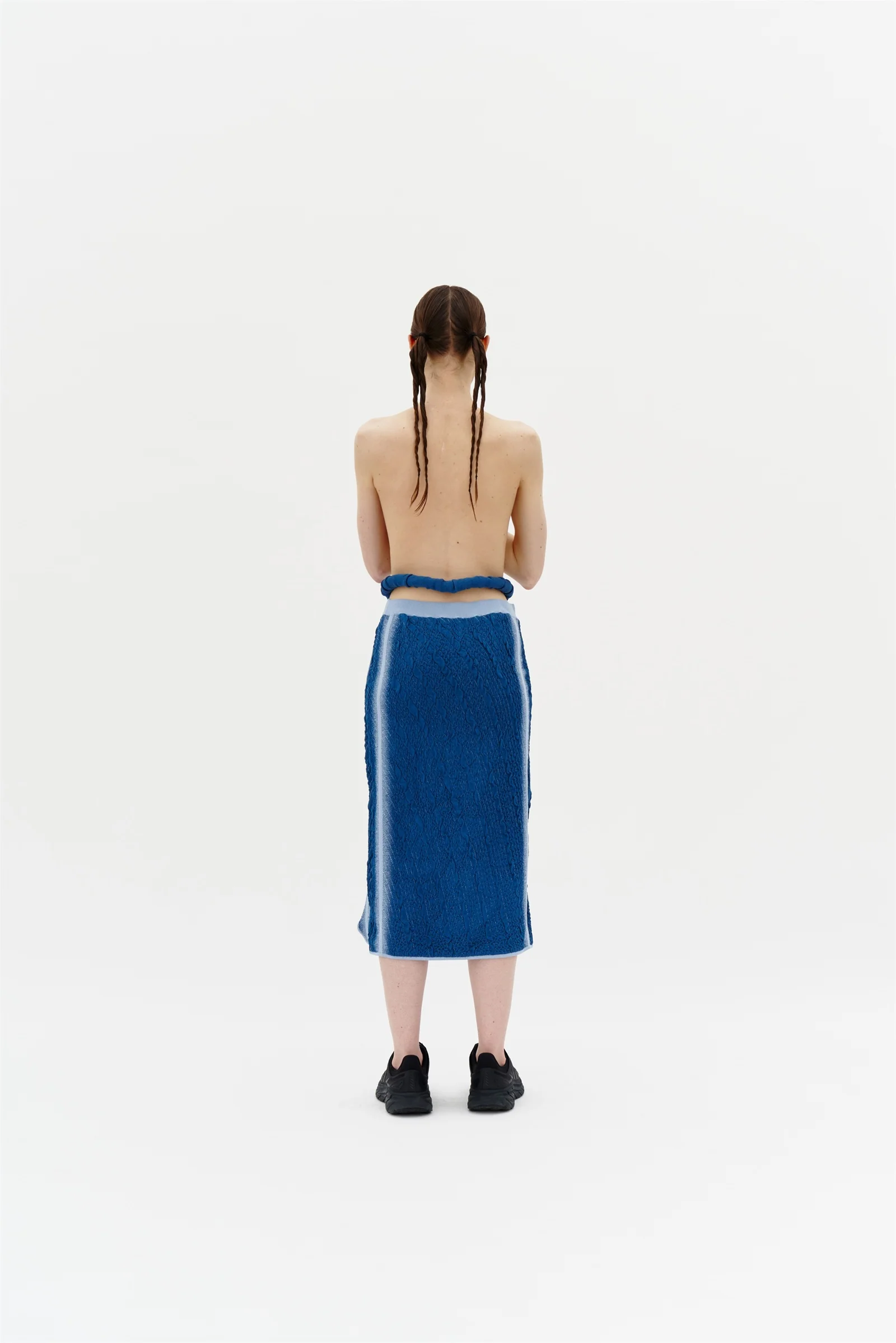 LABBU 3D BUBBLE WAVY MIDI SKIRT - Image 2