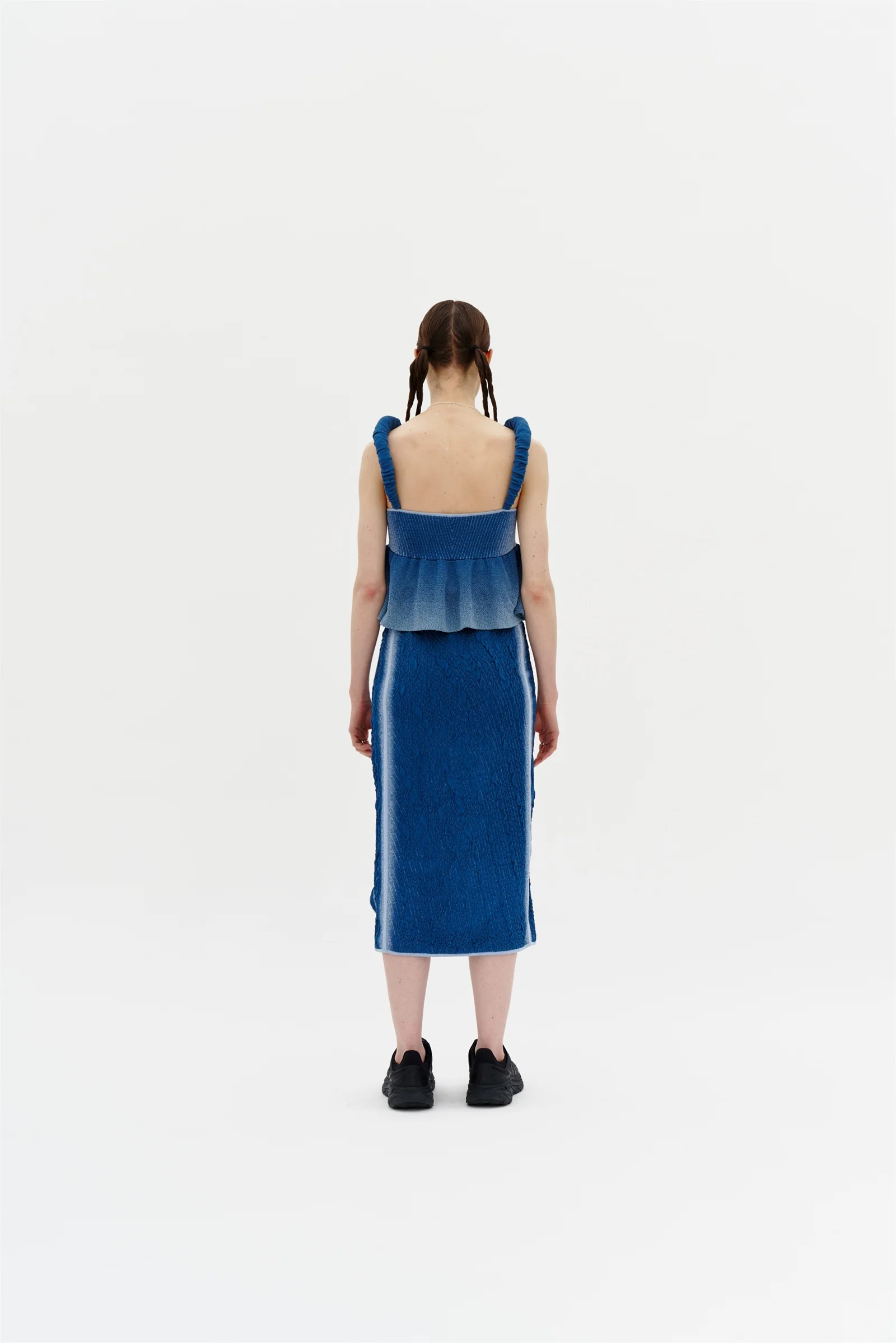 LABBU 3D BUBBLE WAVY MIDI SKIRT - Image 6