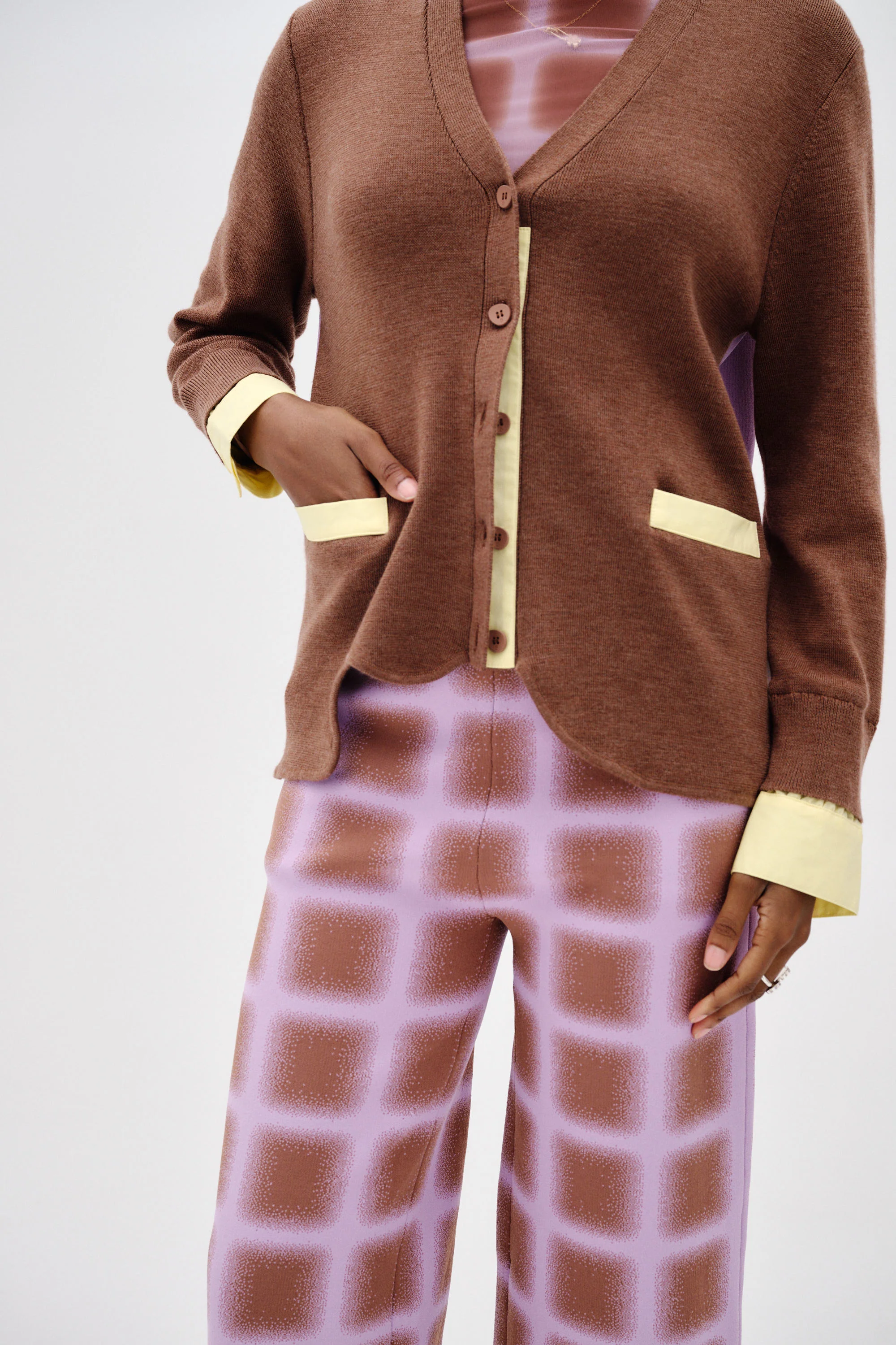 LILO COLOR BLOCKED MERINO WOOL CARDIGAN - Image 5