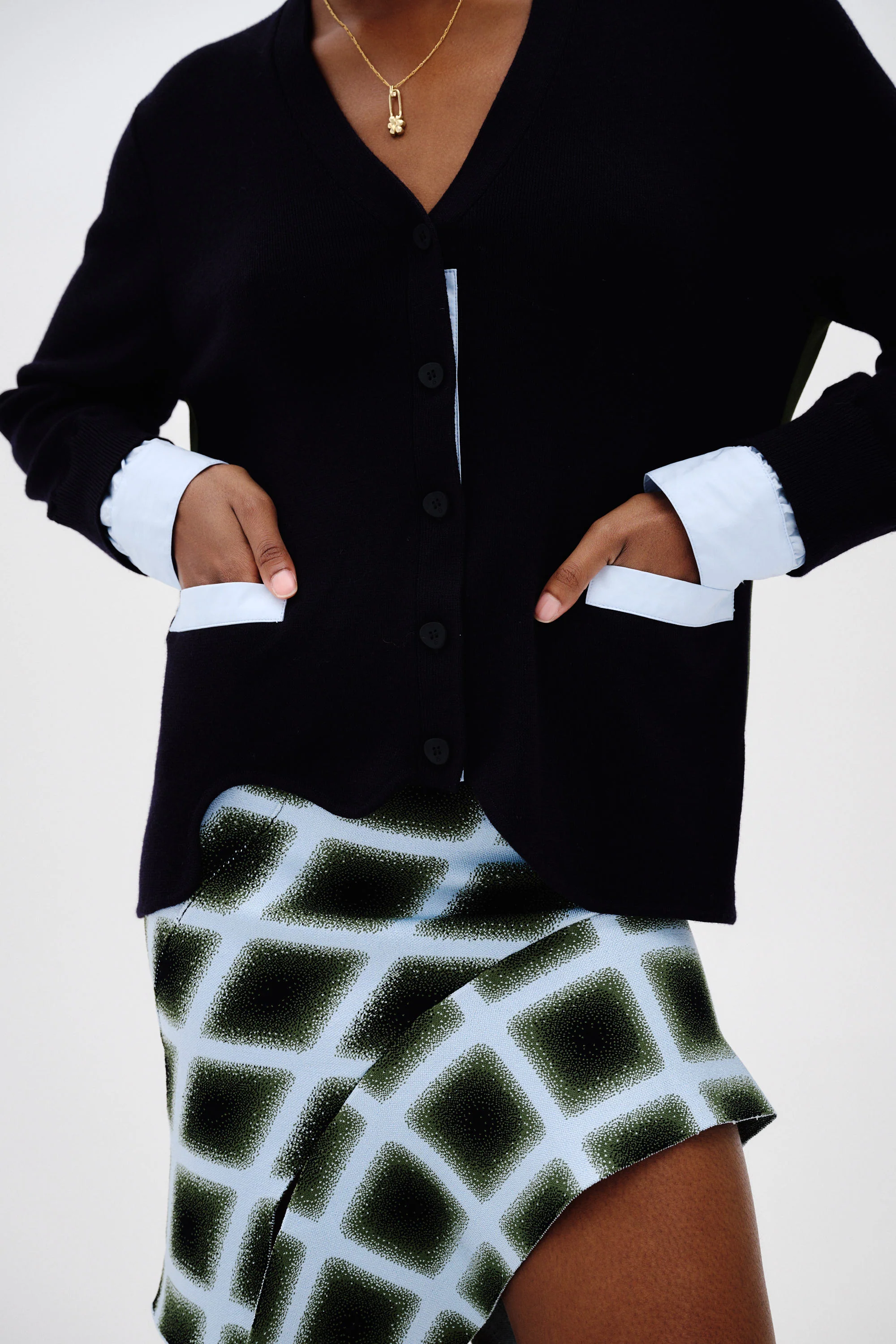 LILO COLOR BLOCKED MERINO WOOL CARDIGAN - Image 2