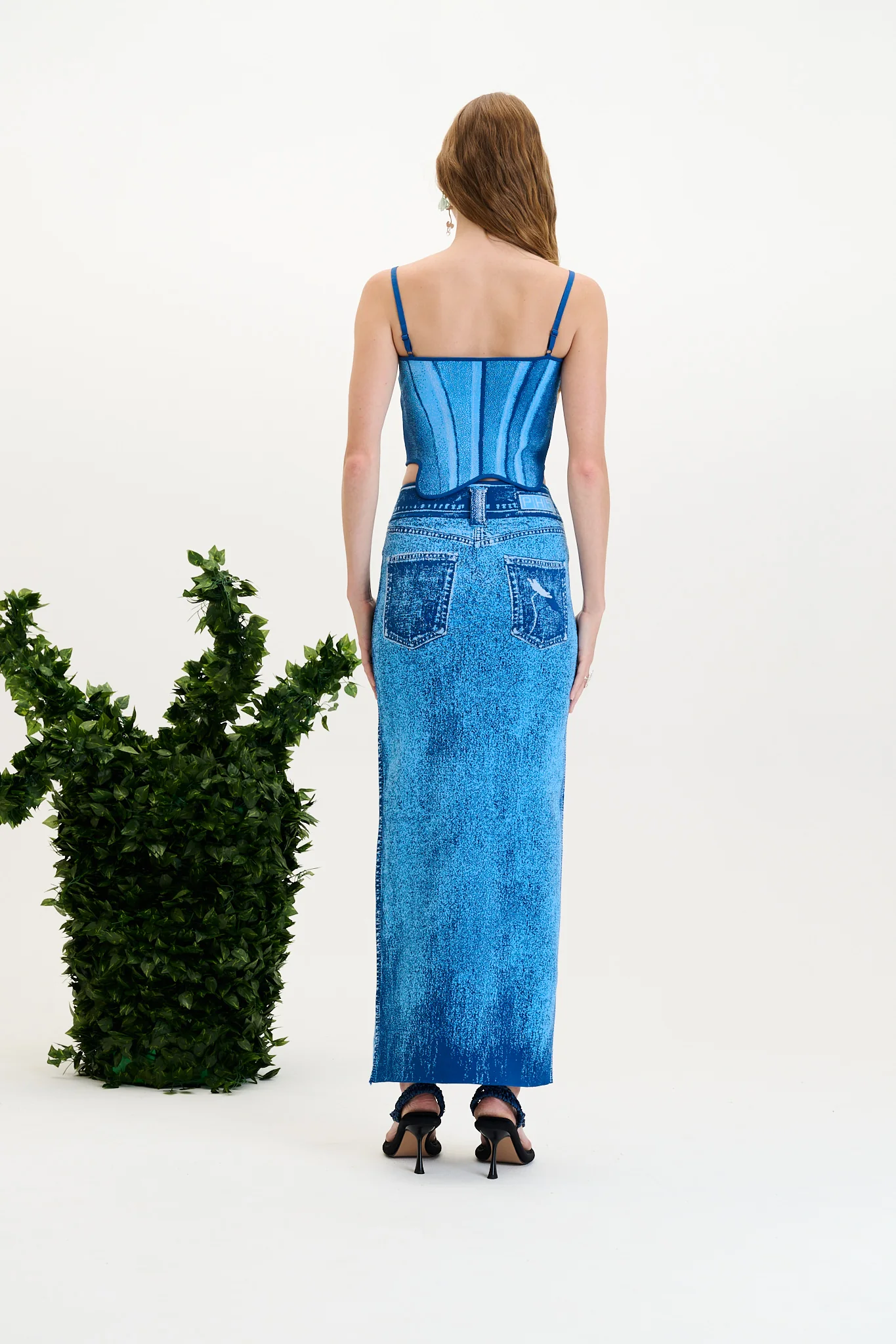 LILY MIDI DENIM SKIRT - Image 5