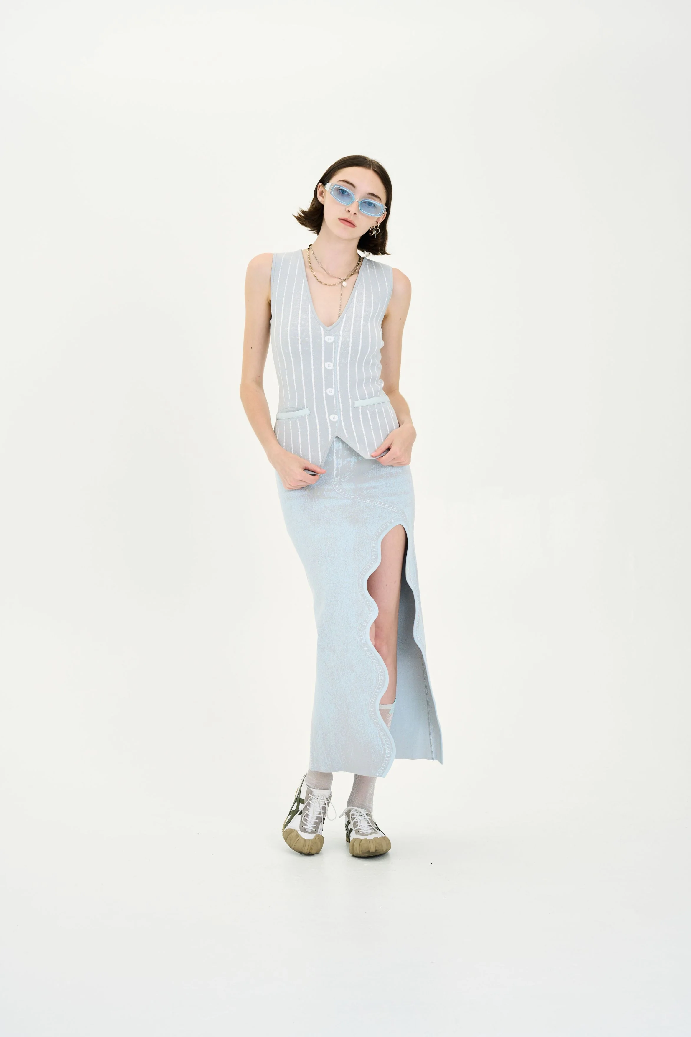 MARIGOLD DENIM PRINT VEST - Image 2