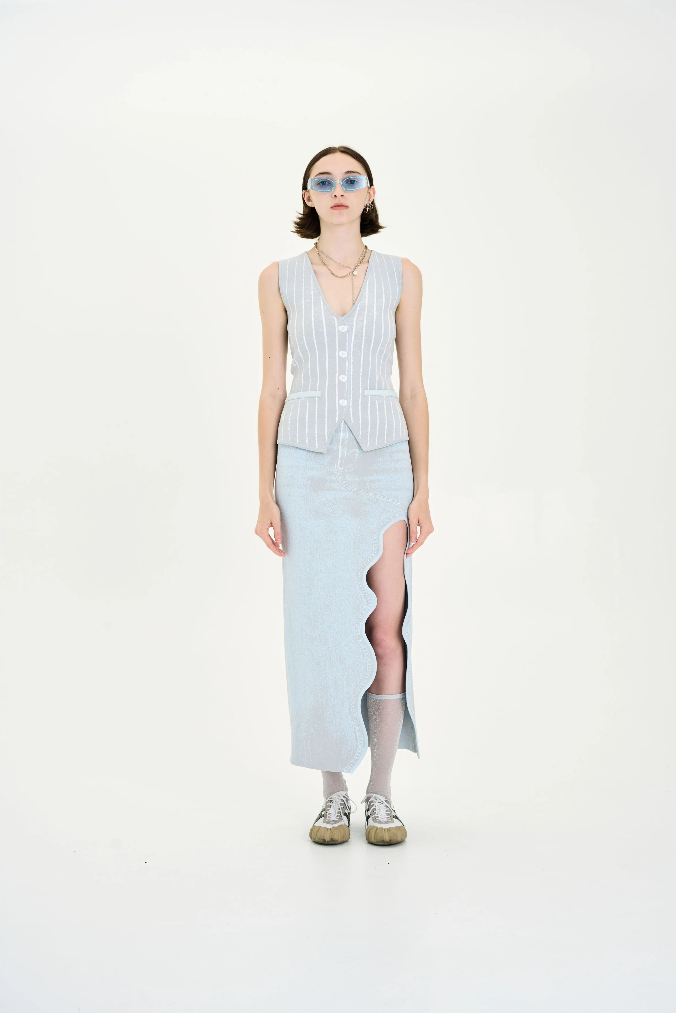MARIGOLD DENIM PRINT VEST - Image 3