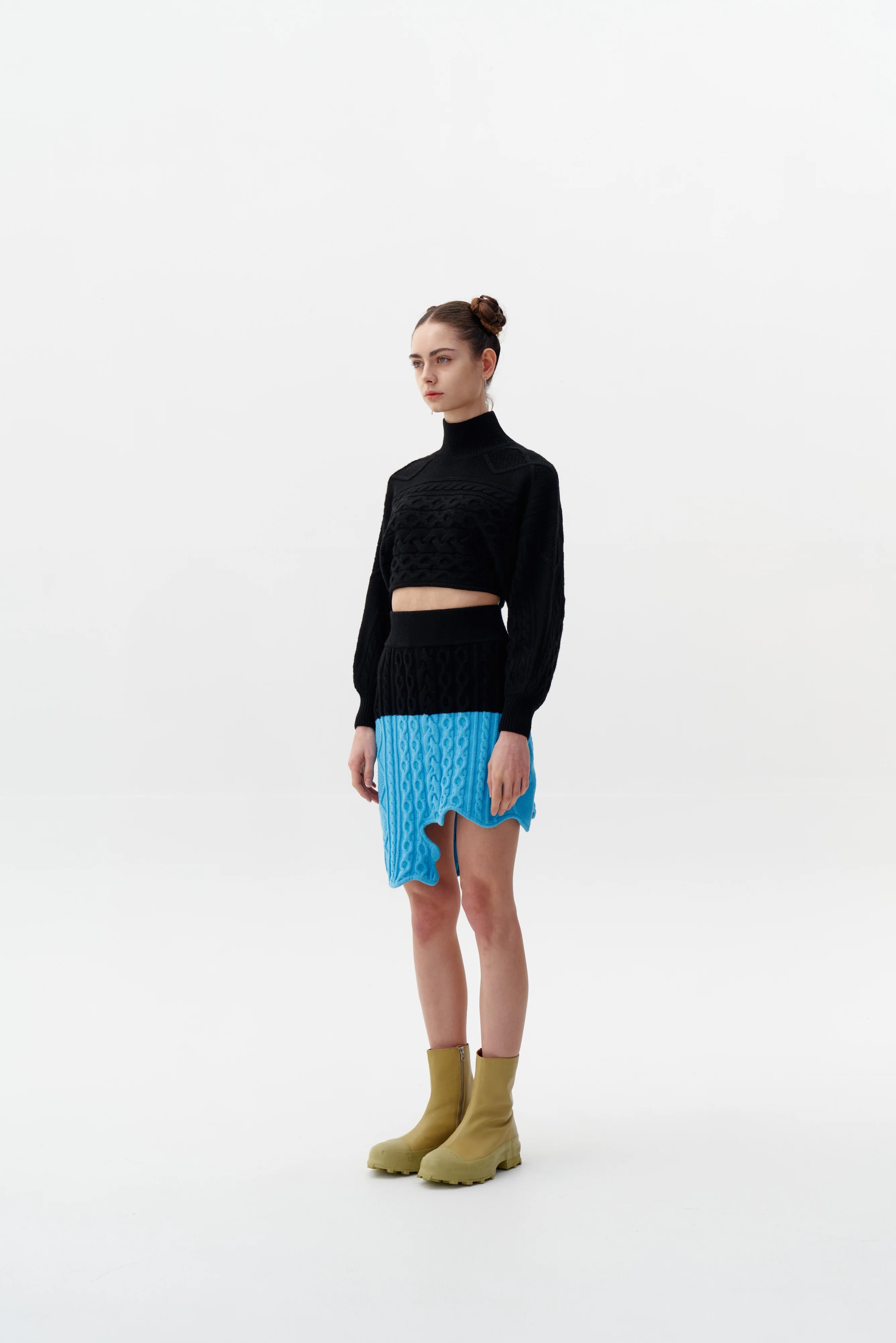 MERCURY OVERSIZED MIXED CABLE KNIT PULLOVER - Image 2