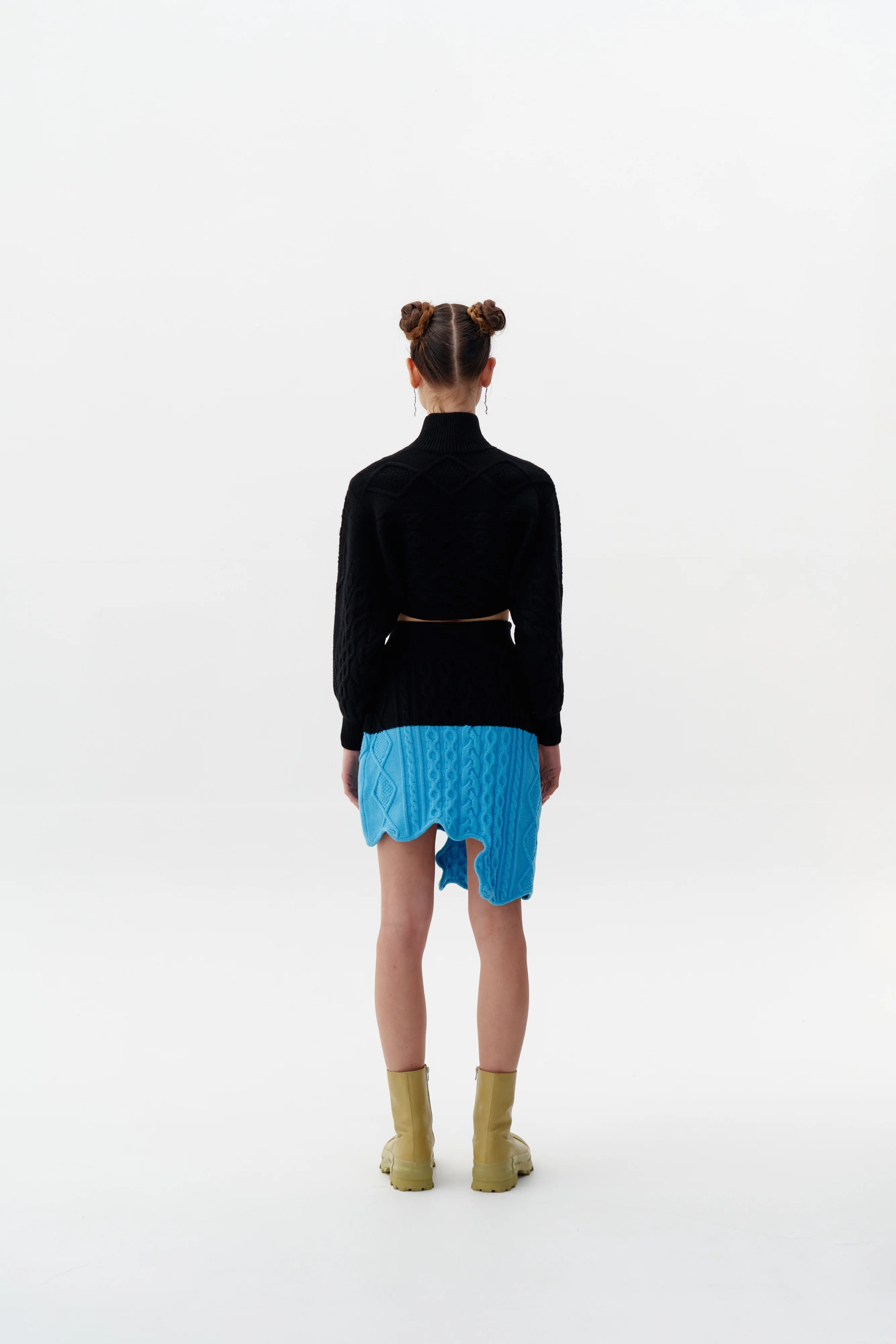MERCURY OVERSIZED MIXED CABLE KNIT PULLOVER - Image 3