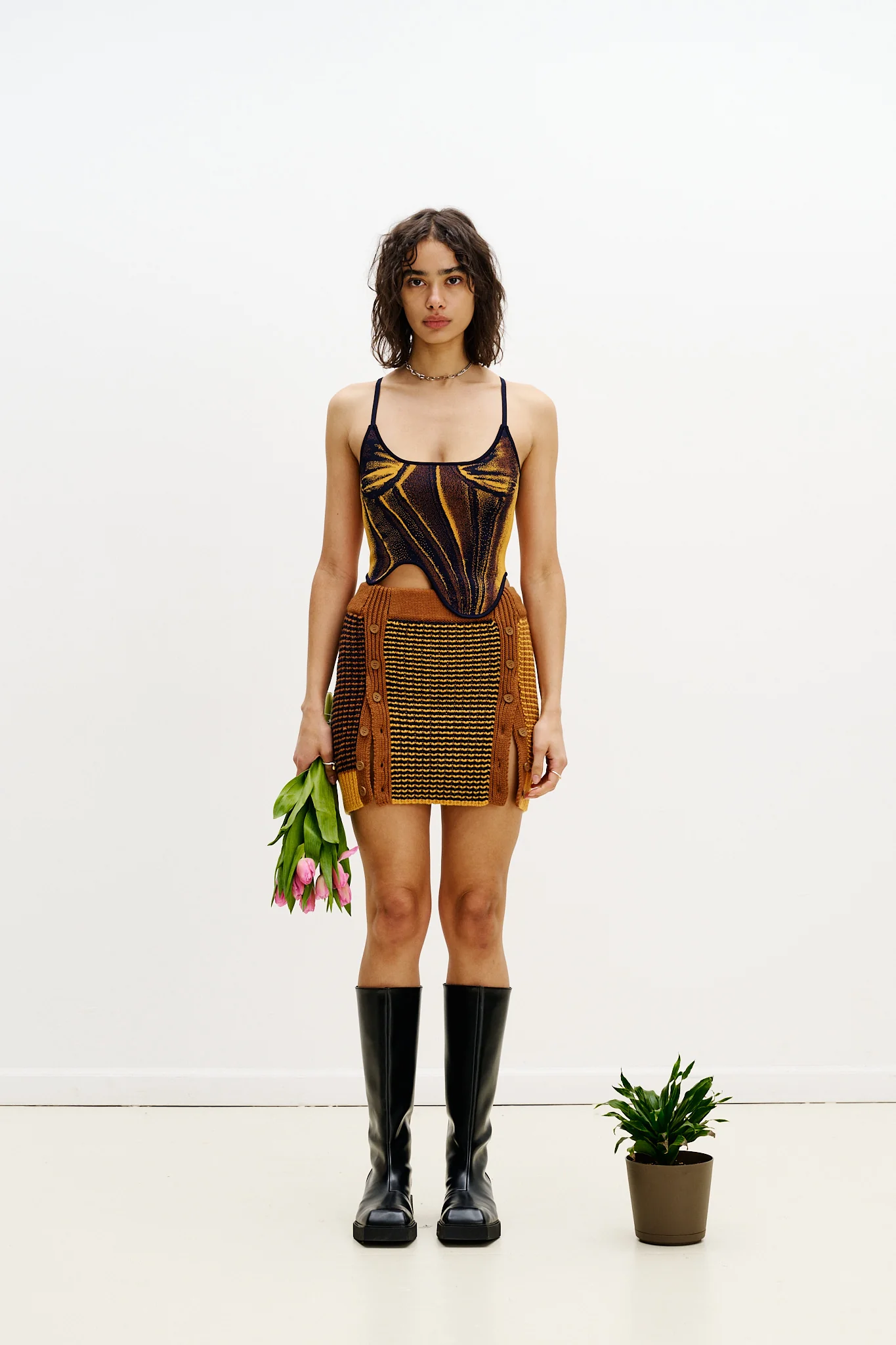 MILA DENIM PRINT TANK TOP - Image 3