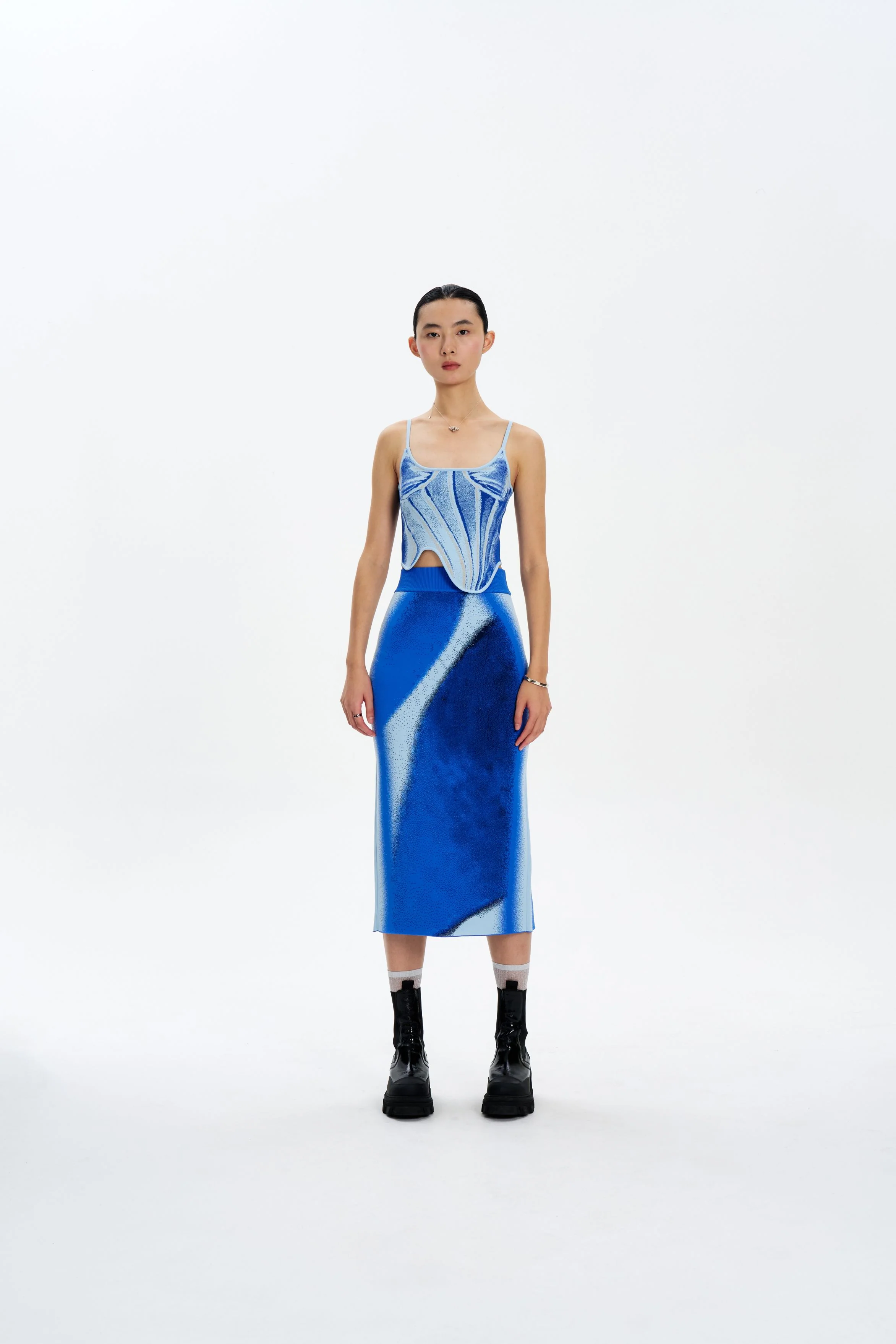 MILA DENIM PRINT TANK TOP - Image 2